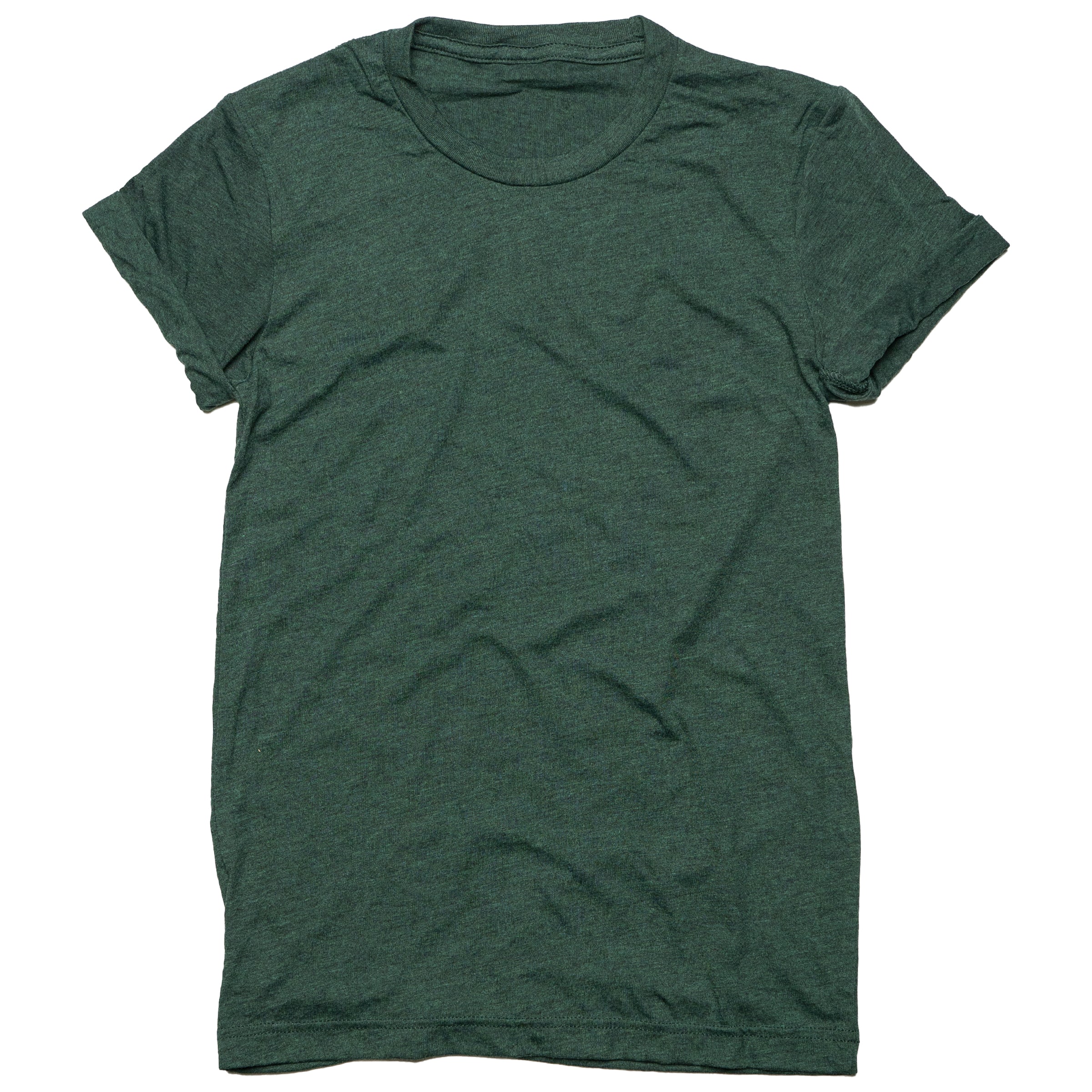 AF Triblend Crew Neck in Forest Heather — soft gender neutral tee for non-binary queer style