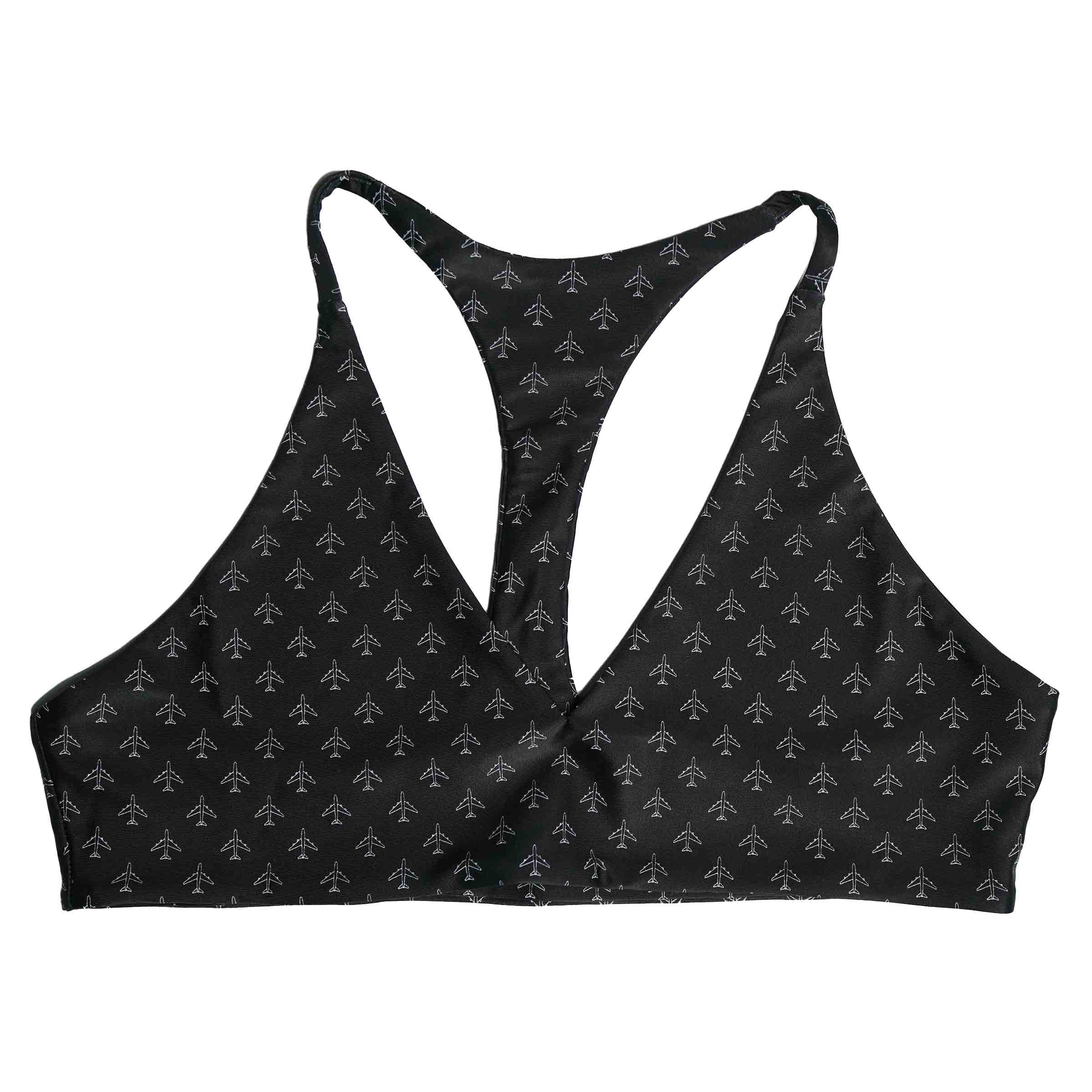 Earhart Swim Topper with airplane print — gender neutral queer patterned swimwear