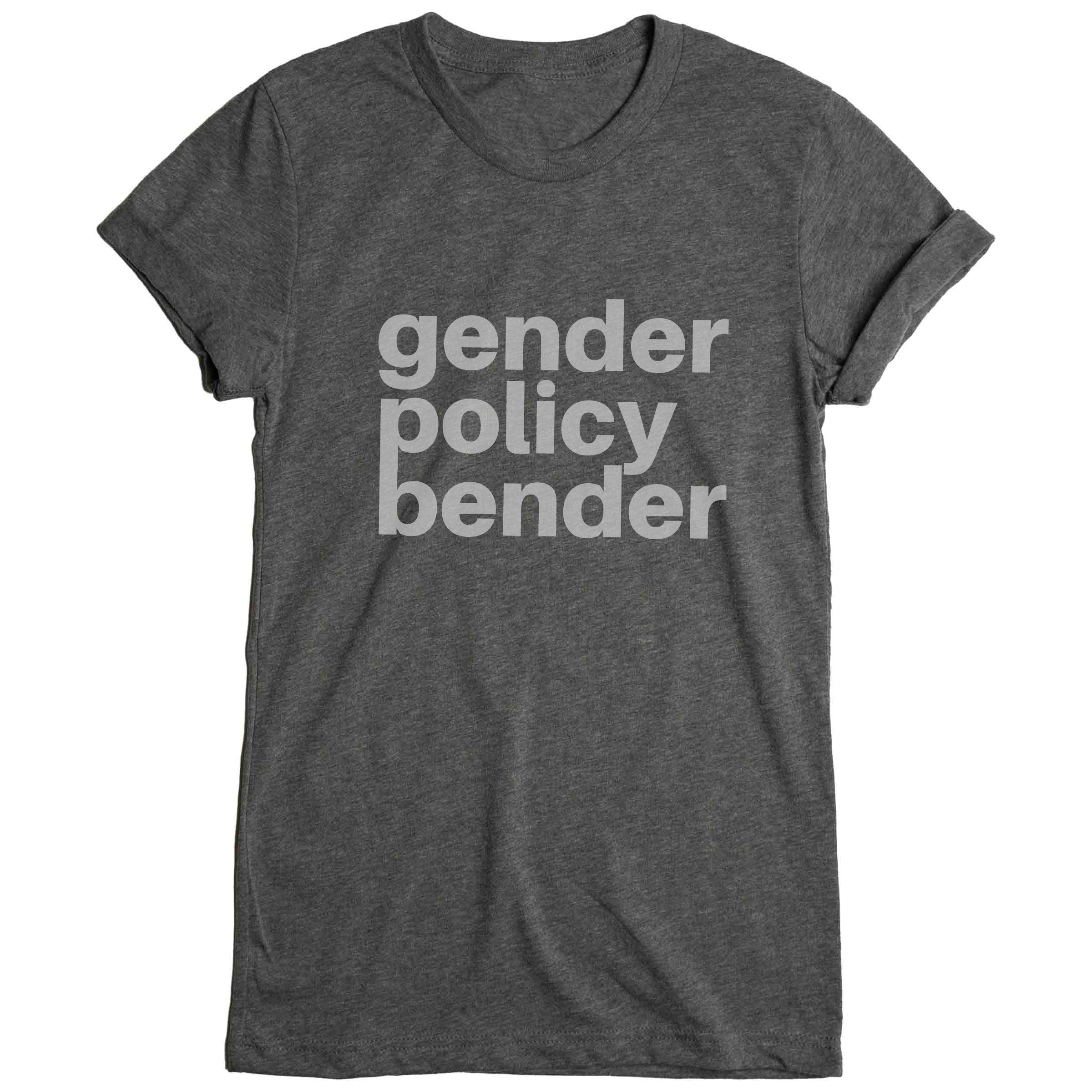 Gender Policy Bender Crew Neck in Grey — Androgynous Fox gender neutral clothing