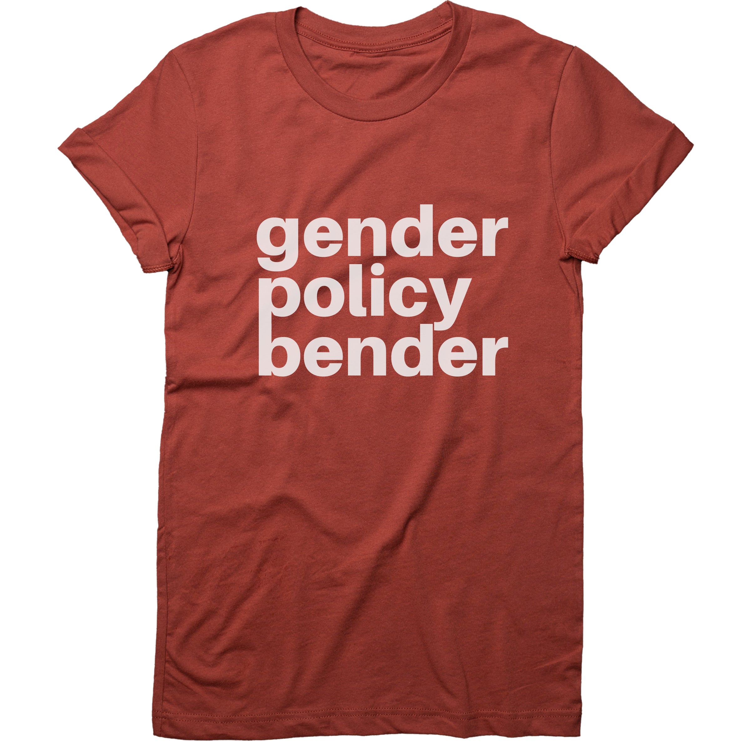 Gender Policy Bender Crew Neck in Rust — Androgynous Fox gender neutral clothing
