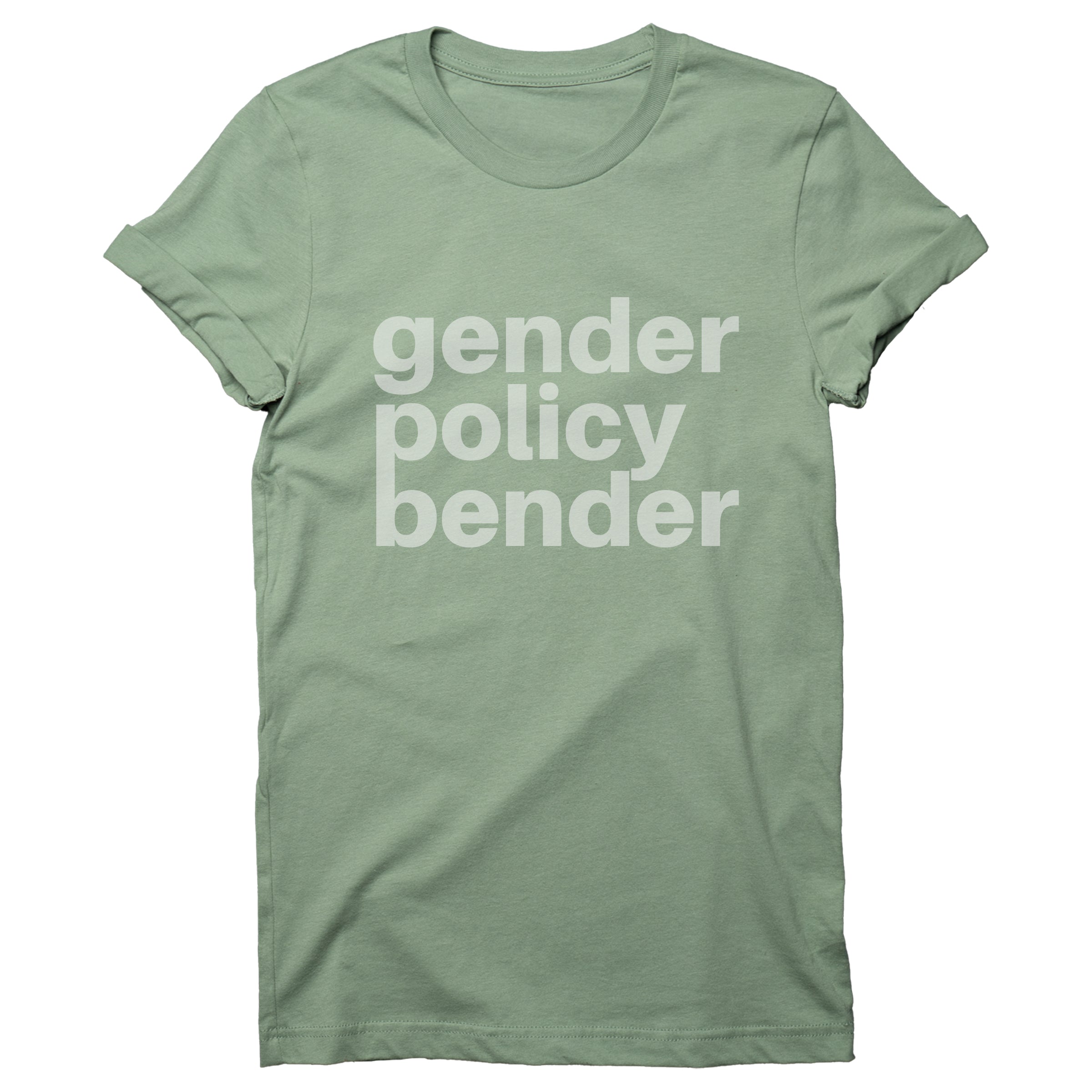 Gender Policy Bender Crew Neck in Sage — Androgynous Fox gender neutral clothing