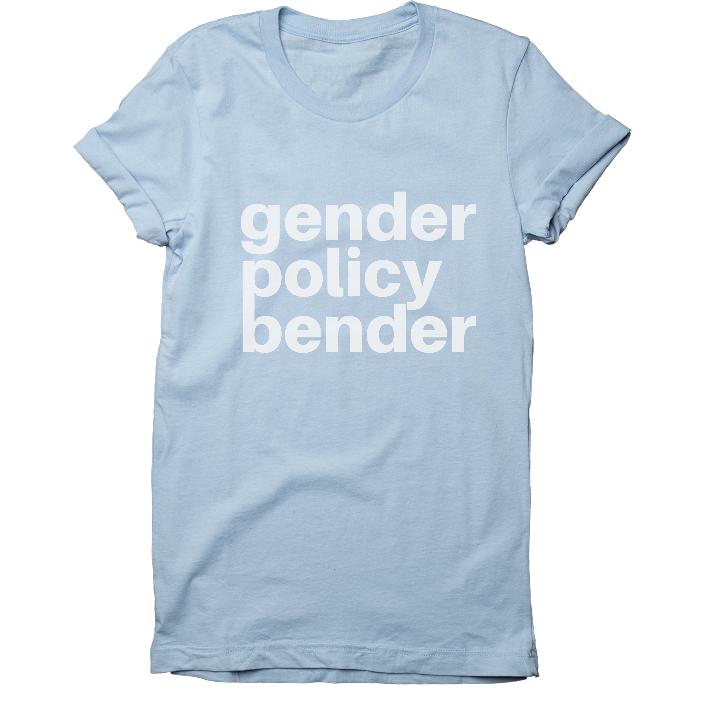 Gender Policy Bender Crew Neck in Sky Blue — Androgynous Fox gender neutral clothing