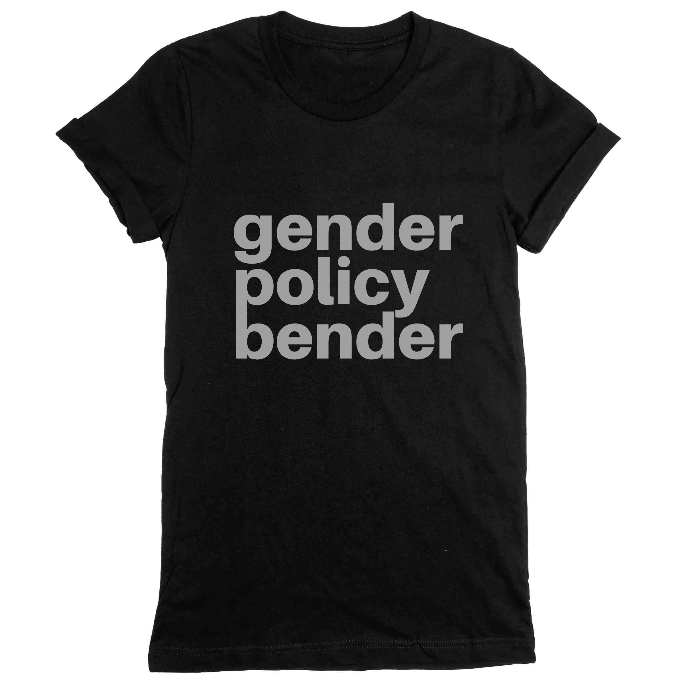 Gender Policy Bender Crew Neck in Black — Androgynous Fox gender neutral clothing