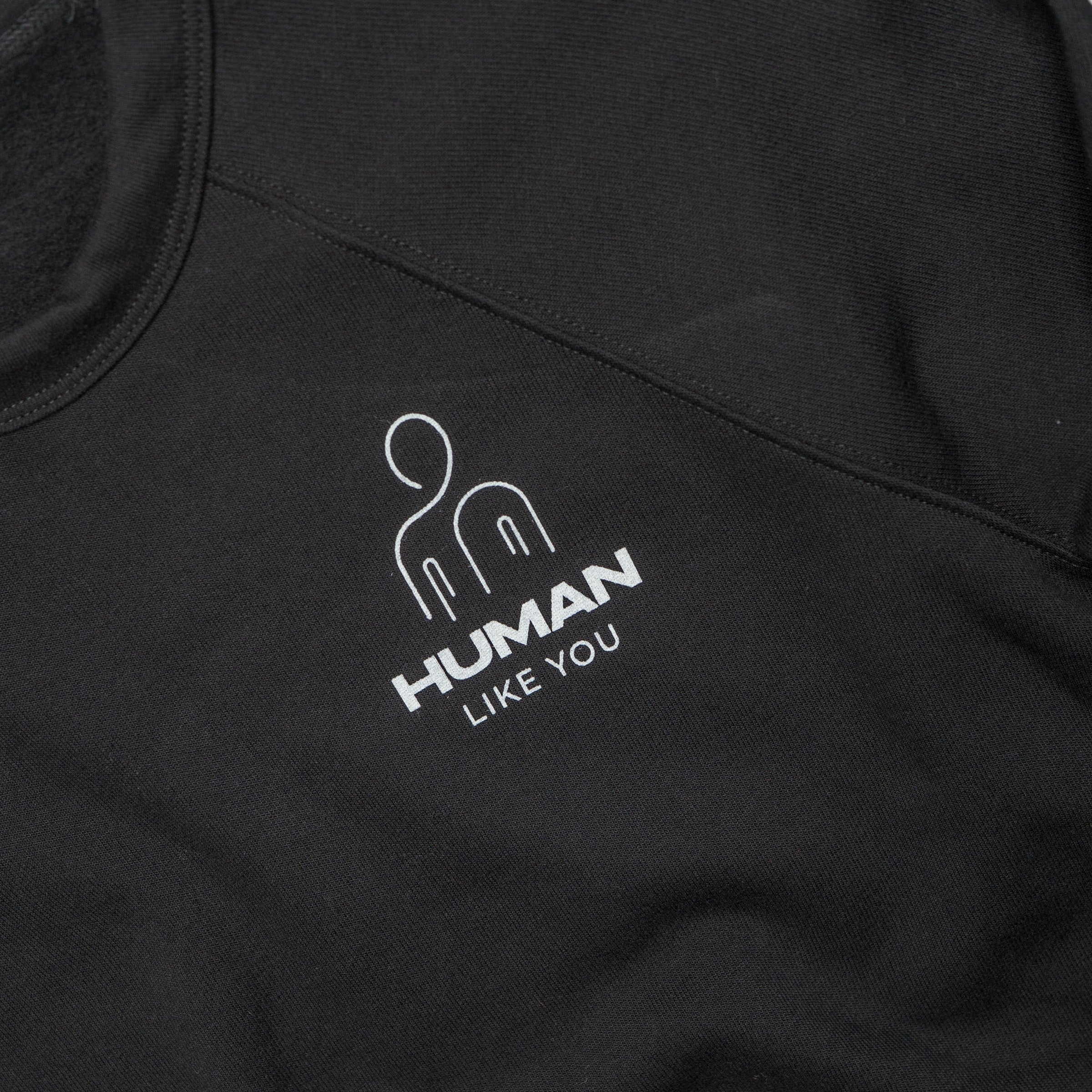 Human Like You V2 pullover sweatshirt in Black — gender neutral transgender queer clothing
