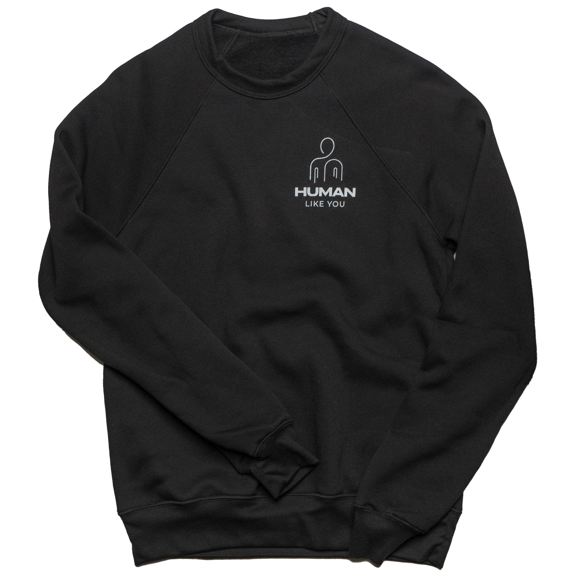 Human Like You V2 pullover sweatshirt in Black — gender neutral transgender queer clothing
