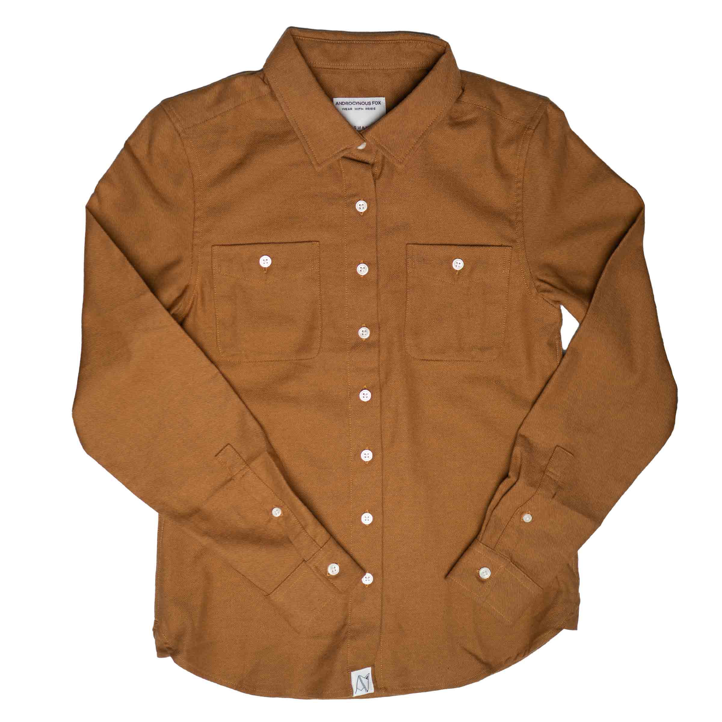 Field Day Flannel in Carmel — Androgynous Fox gender neutral flannel