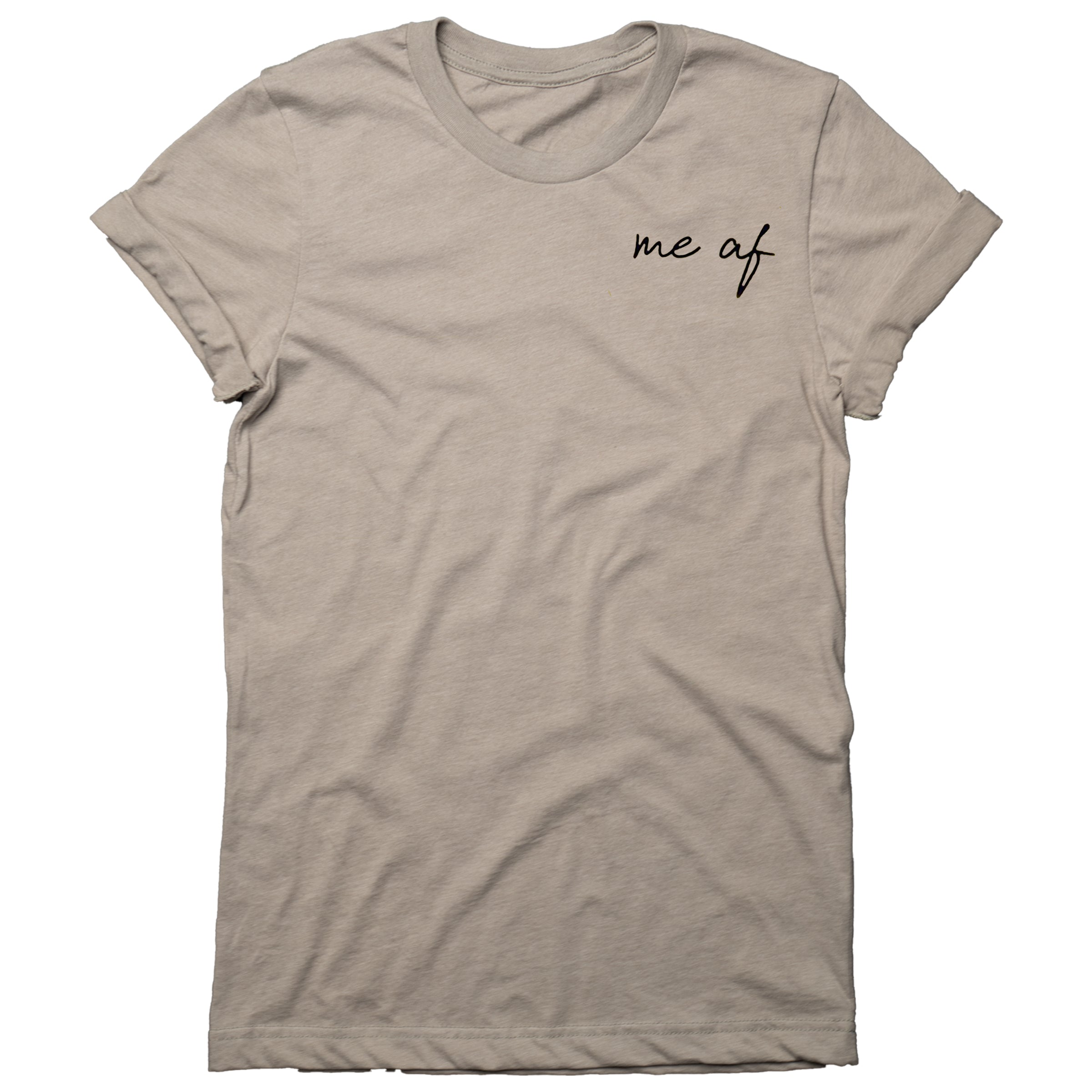Me af Crew Neck in Stone Heather — Androgynous Fox gender neutral clothing