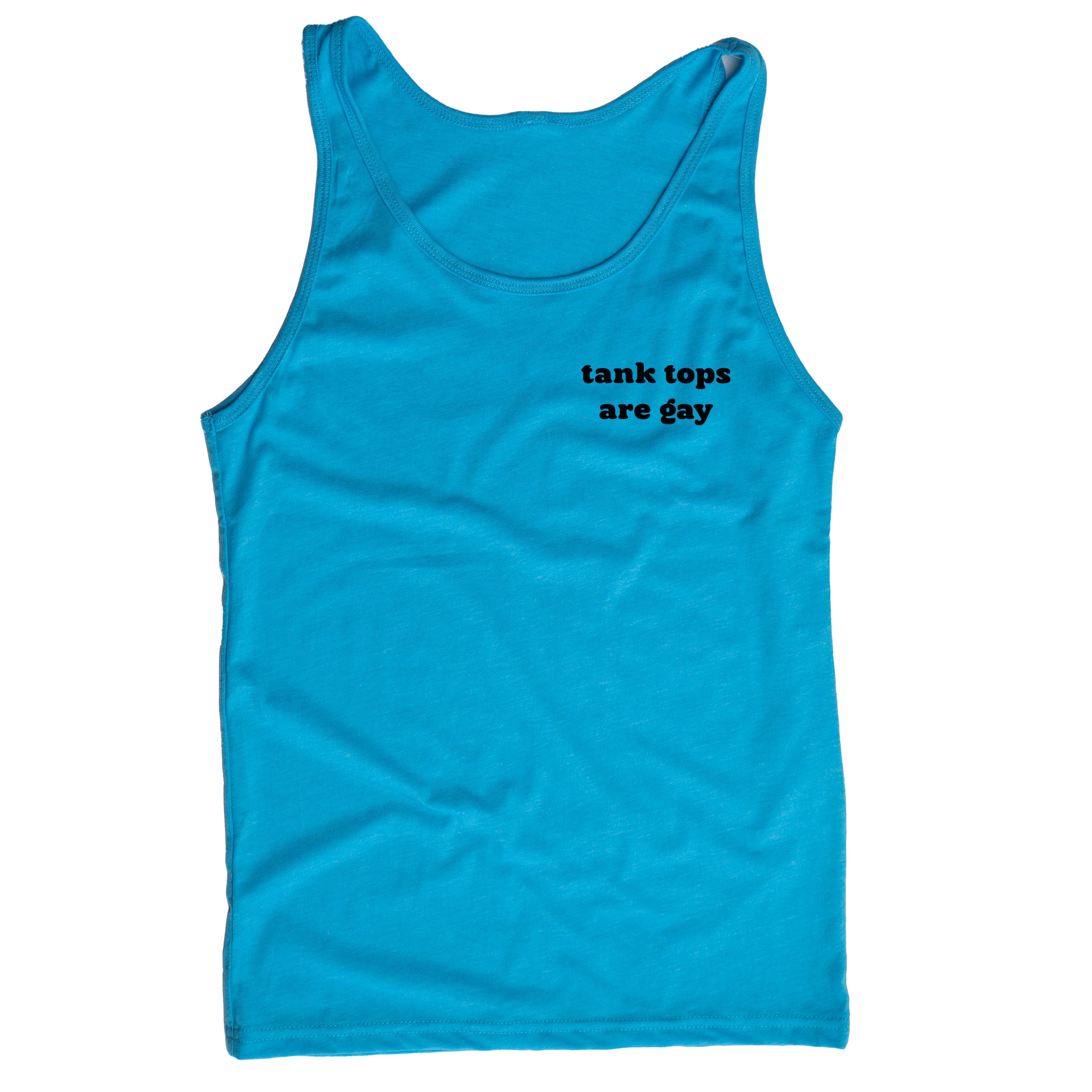Tank Tops Are Gay tank top in Blue — androgynous queer clothing for summer