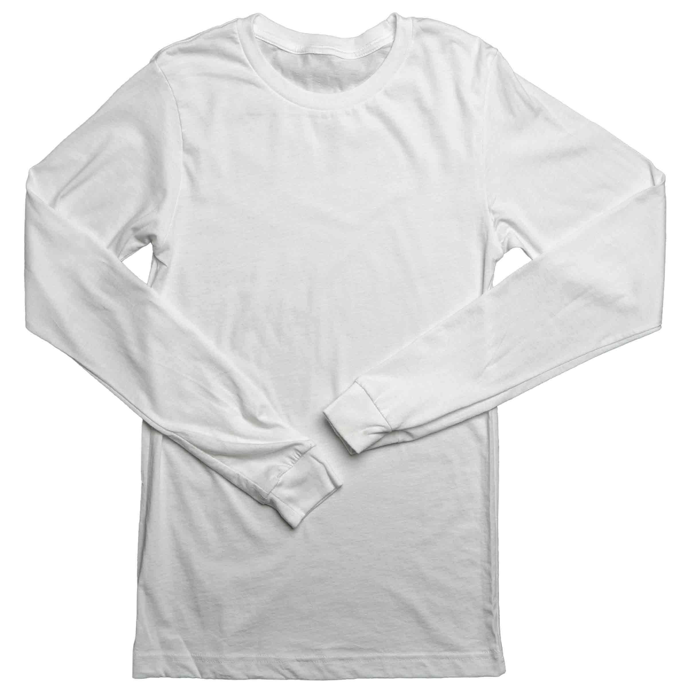 AF long sleeve crew neck in White — gender neutral queer basics for non-binary style