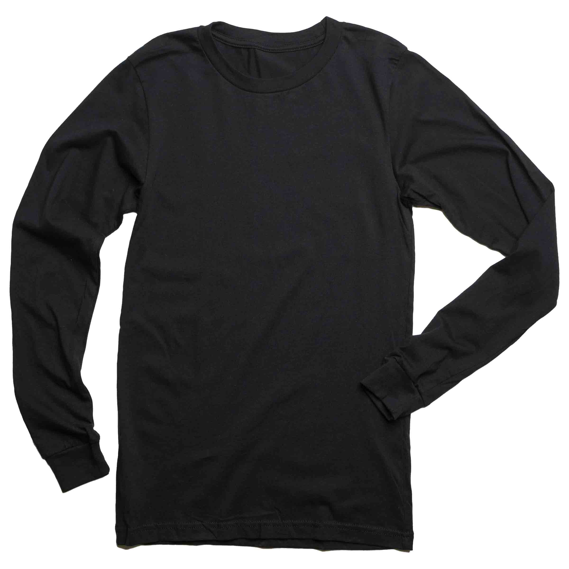 AF long sleeve crew neck in Black — gender neutral androgynous layering tee