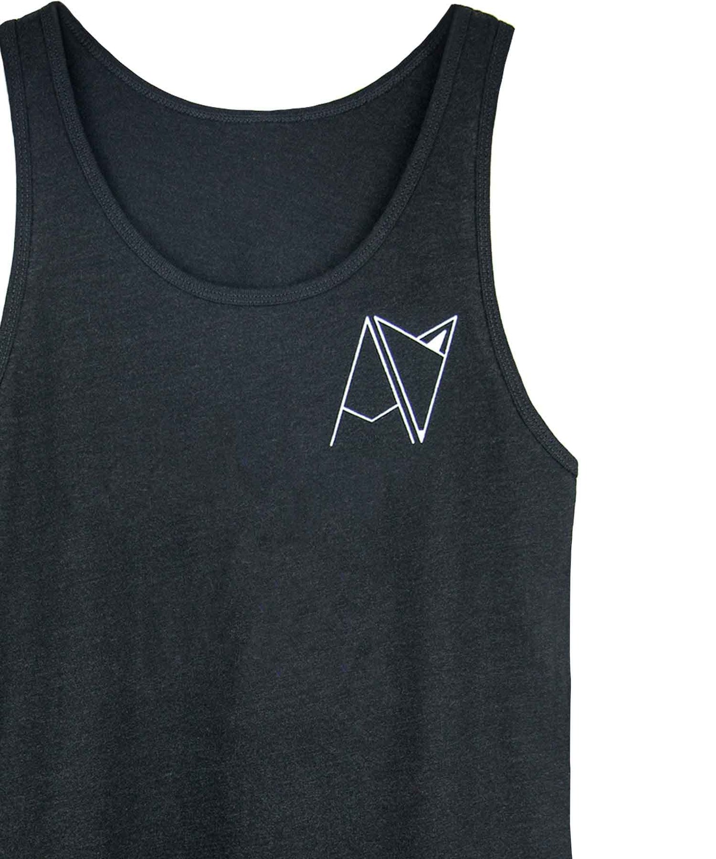 Black Androgynous Fox Badge Logo Tank top