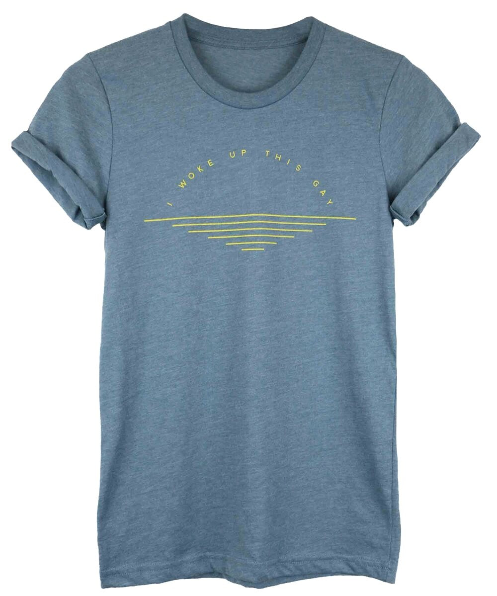 I Woke Up This Gay Denim Heather Crew neck by Androgynous Fox