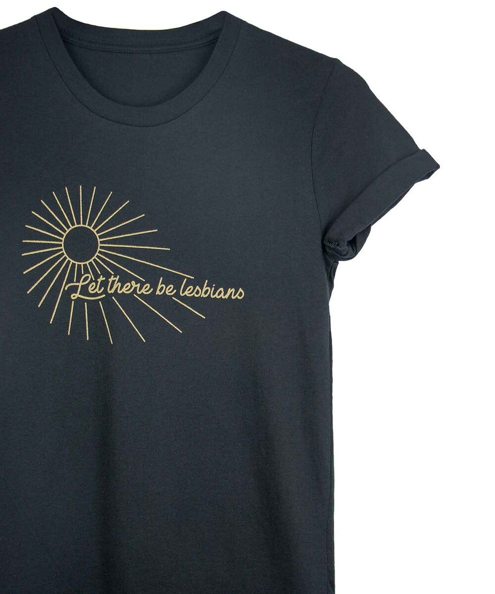 Let there be lesbians black crewneck by Androgynous Fox