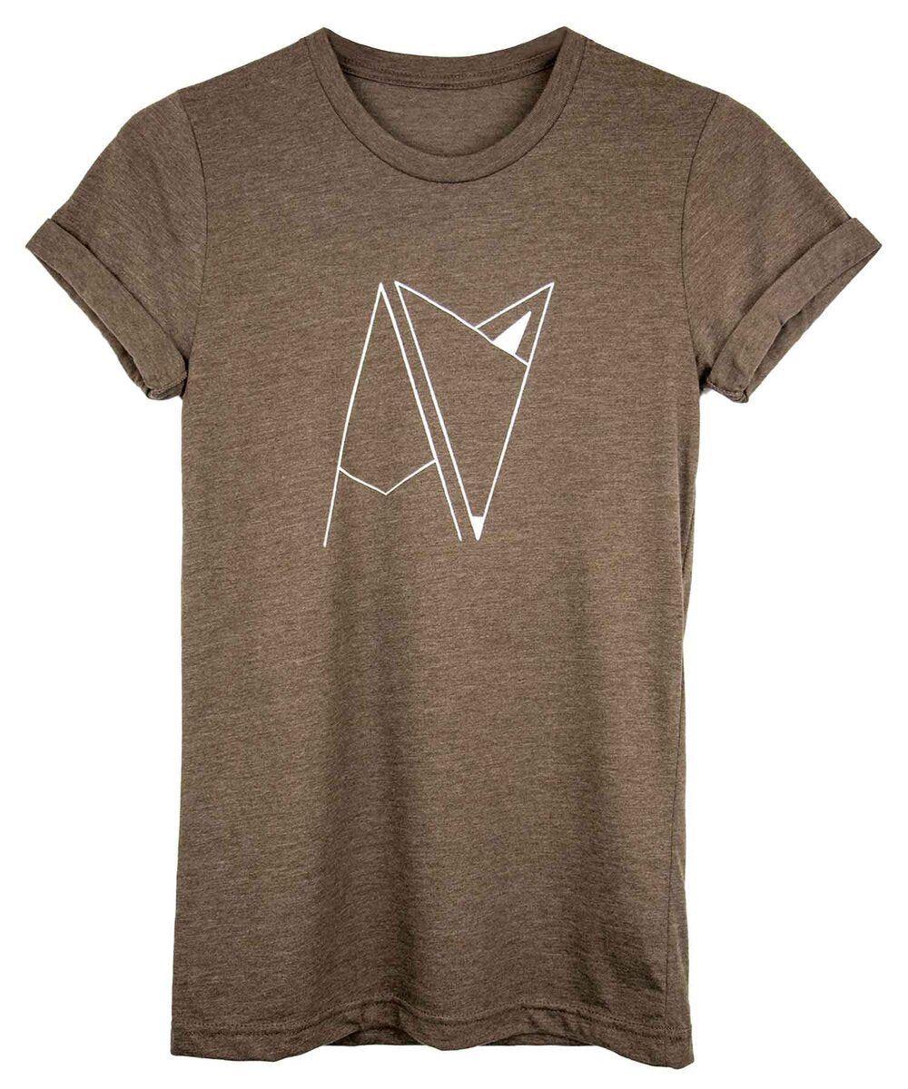 Fox Brown Androgynous Fox Logo Crew neck