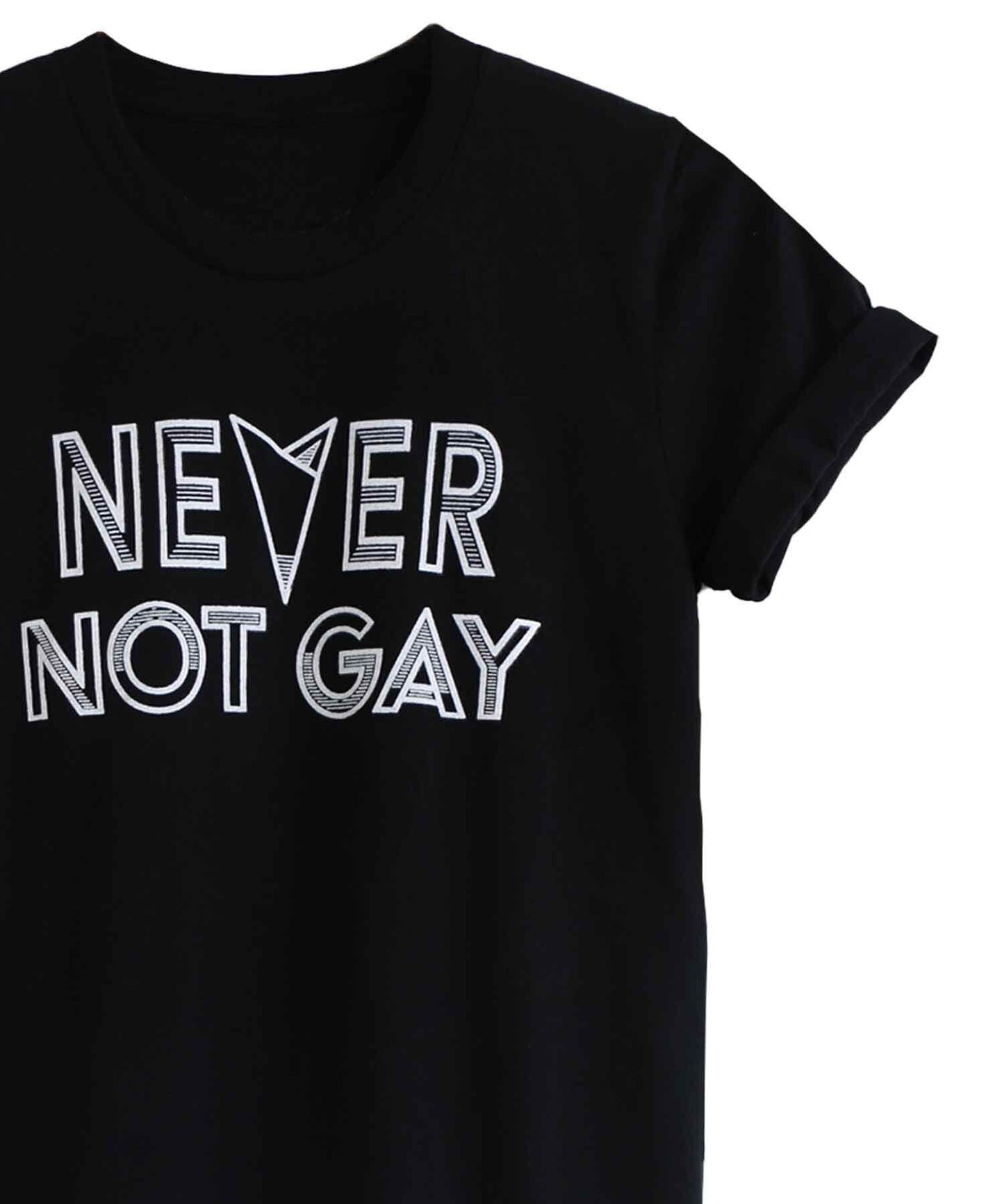 Never Not Gay black crewneck by Androgynous Fox