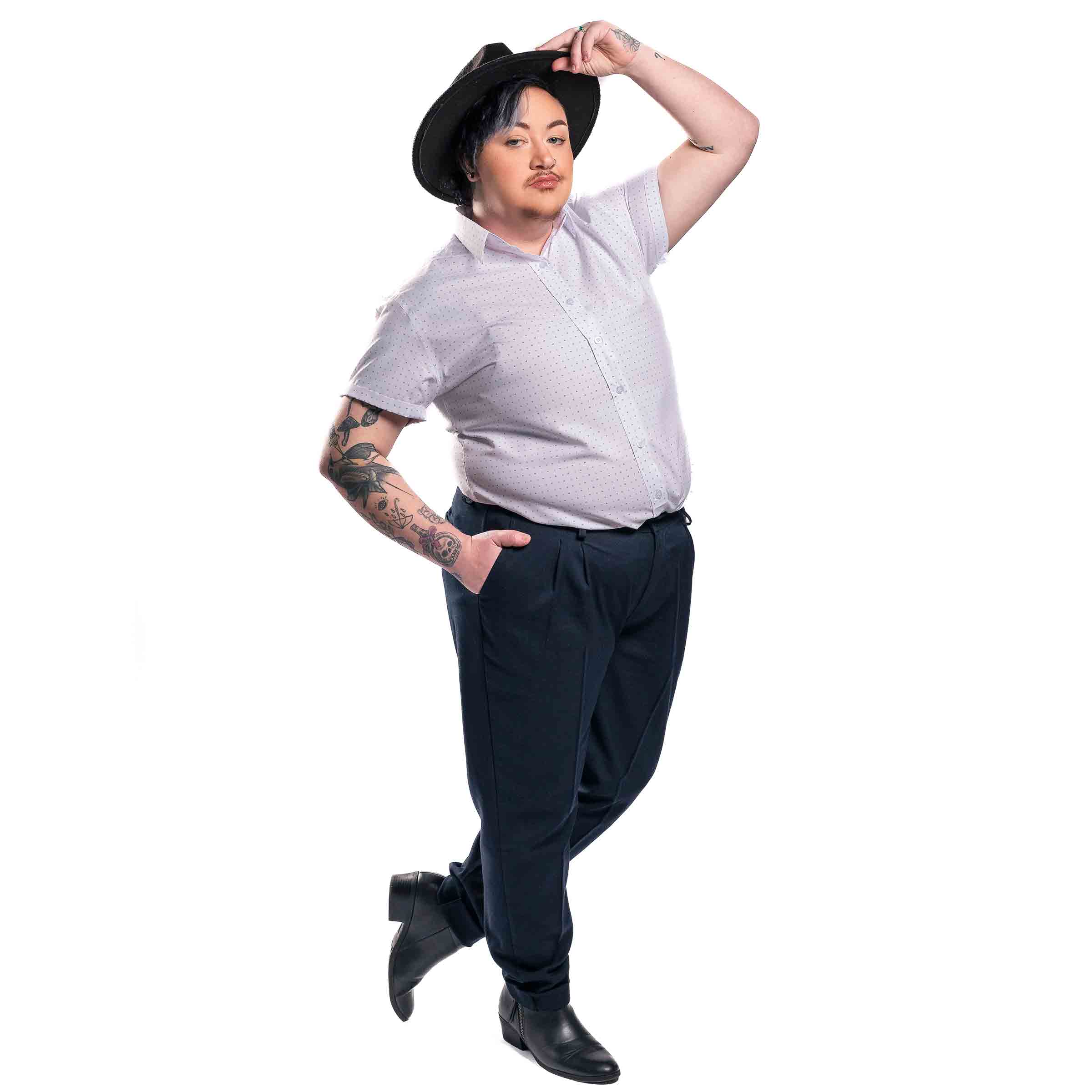 Pleated Slim Pant — Androgynous Fox androgynous pants