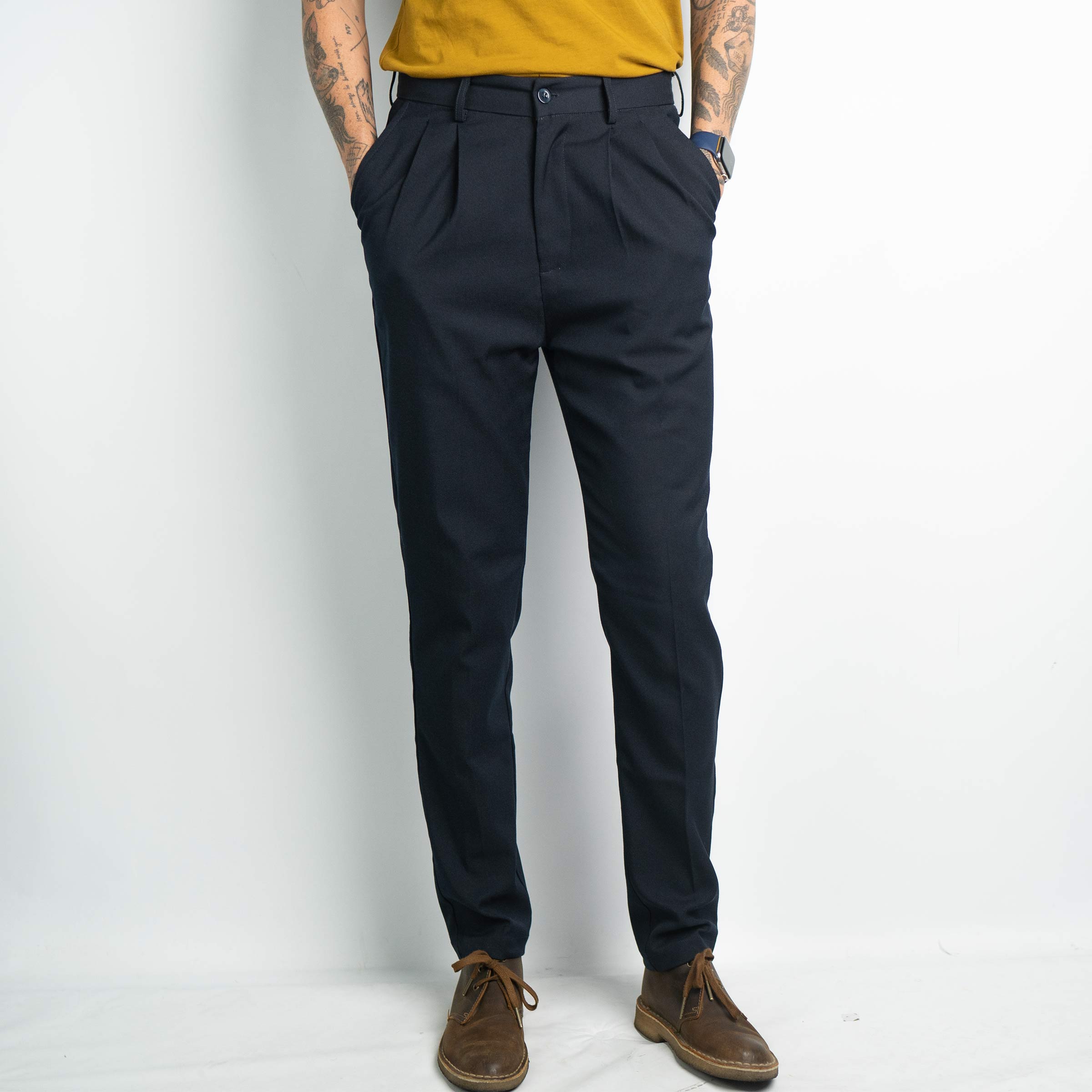 Pleated Slim Pant Androgynous Fox Pleated Slim Pant Androgynous Fox