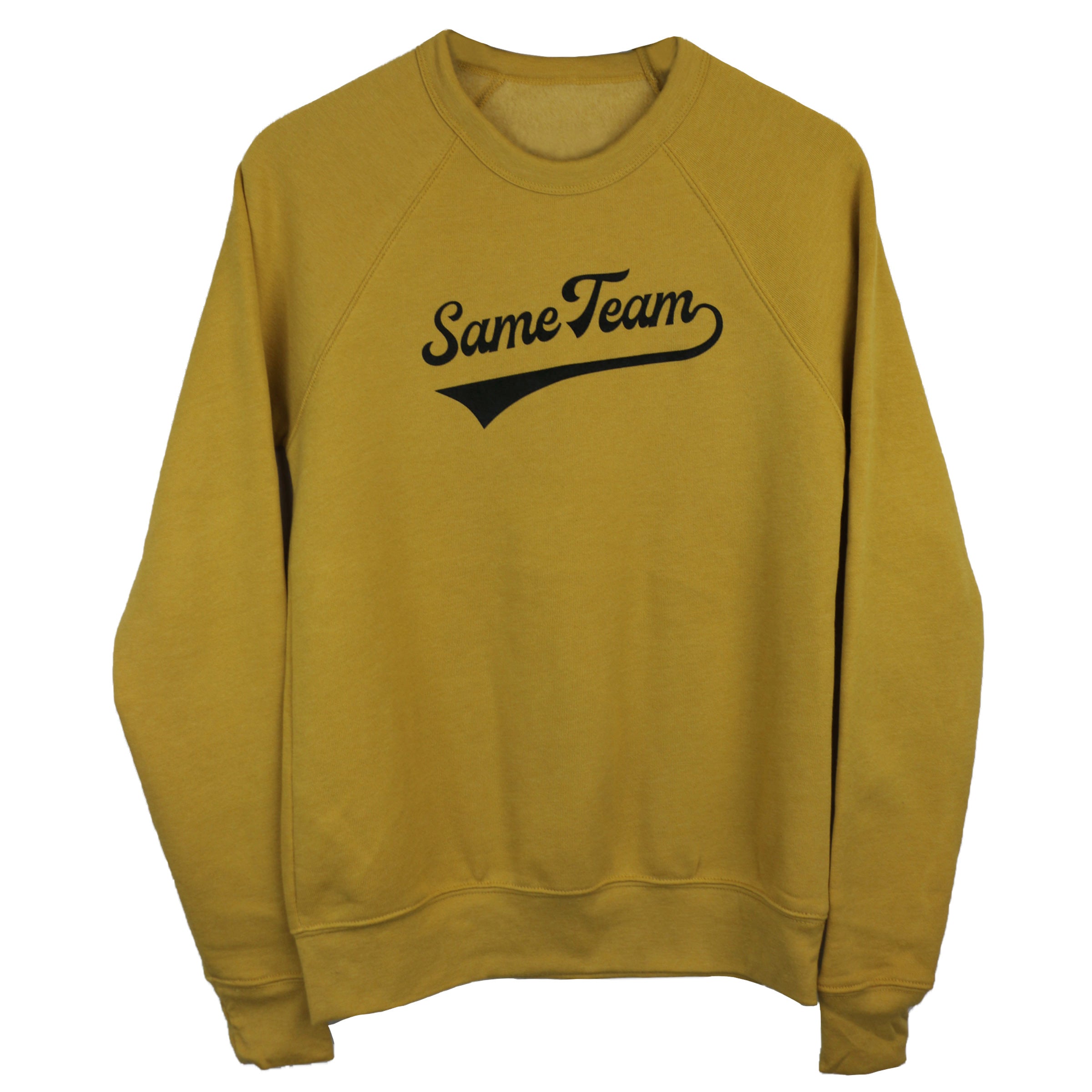 Same Team Pullover in Mustard — Androgynous Fox gender neutral hoodie for queer style
