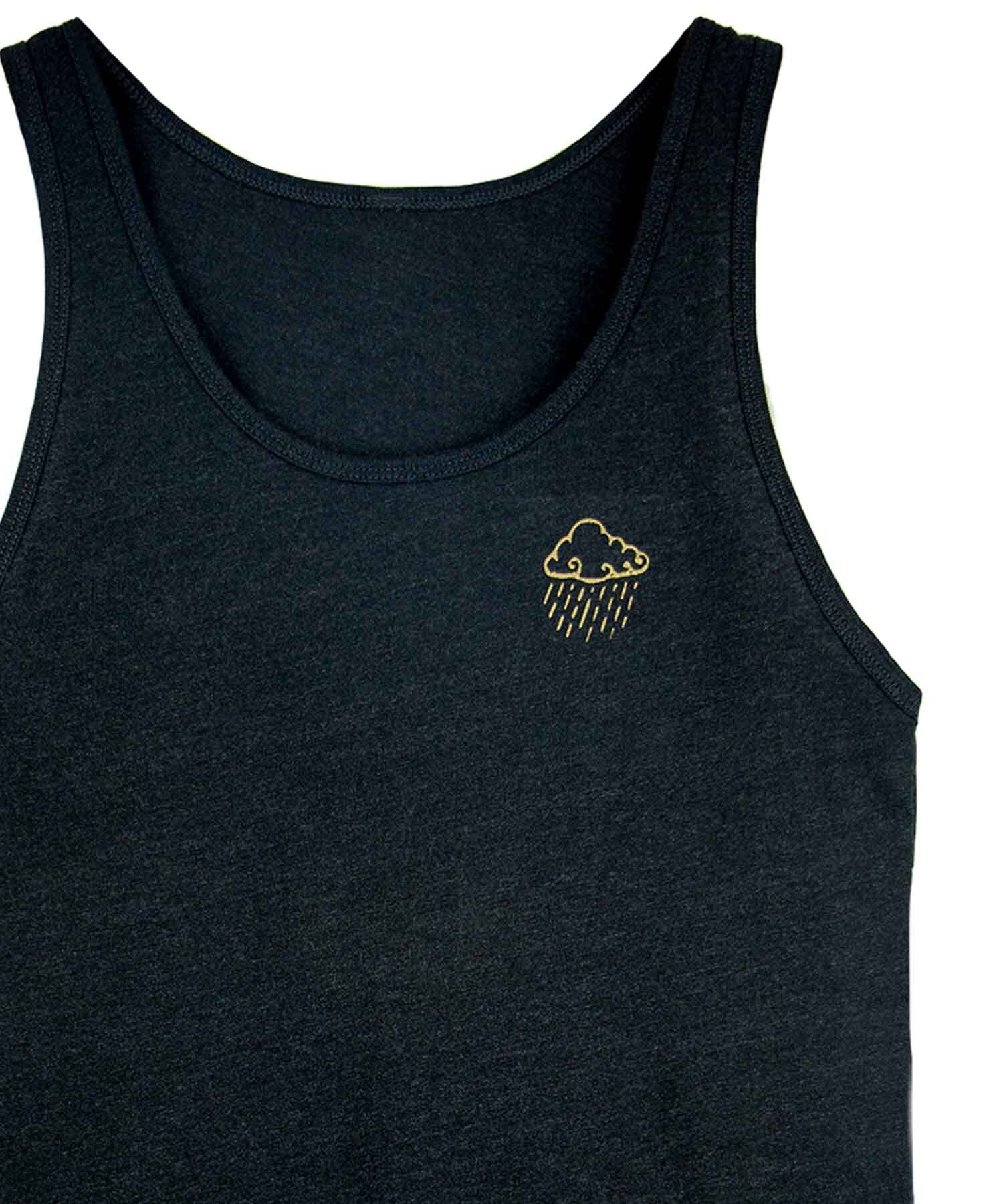 Stick N' Poke Storm tank top in Black — androgynous gender neutral queer graphic tank