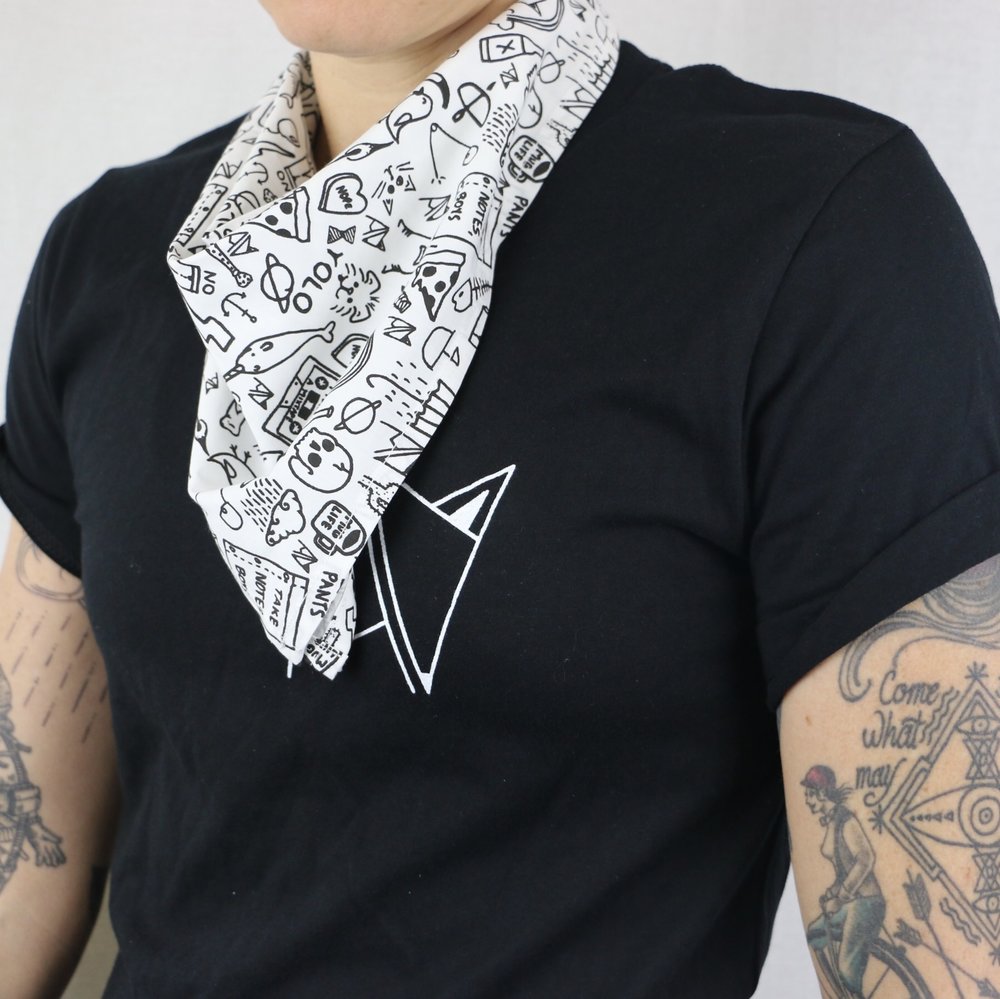 Stick n' Poke Handkerchief — Androgynous Fox queer gender neutral accessory