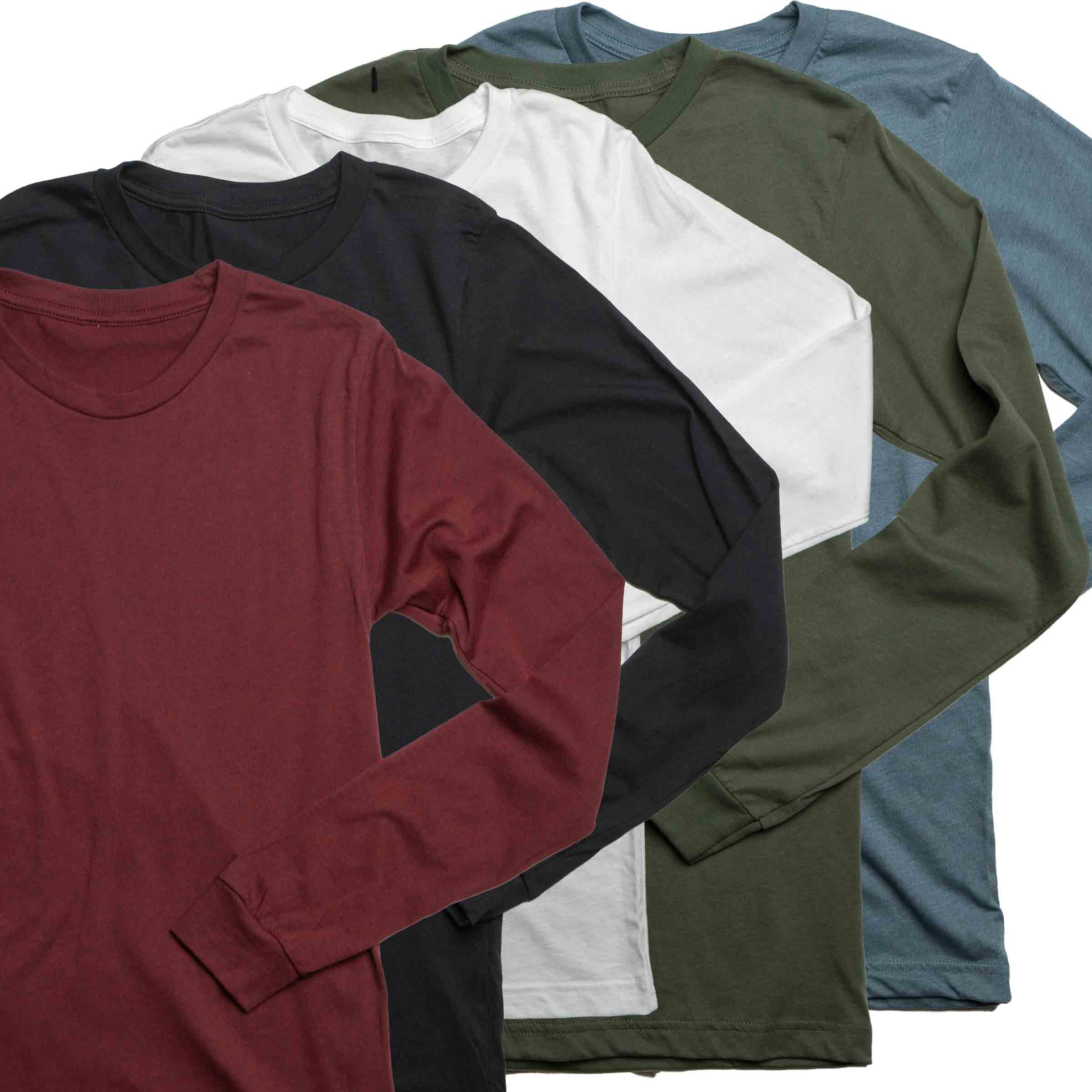 AF long sleeve crew neck in all colorways — gender neutral androgynous basics