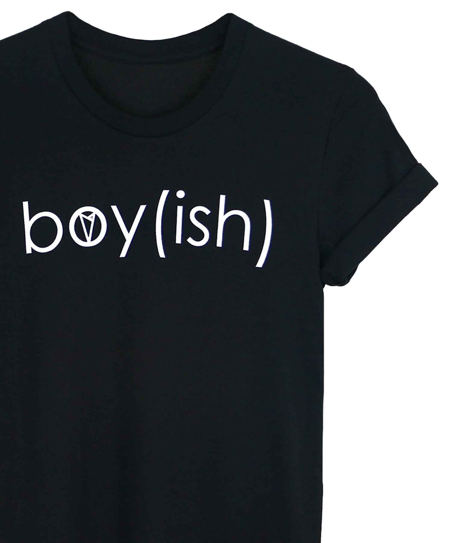 Boy(ish) Crew Neck in Black — Androgynous Fox gender neutral clothing
