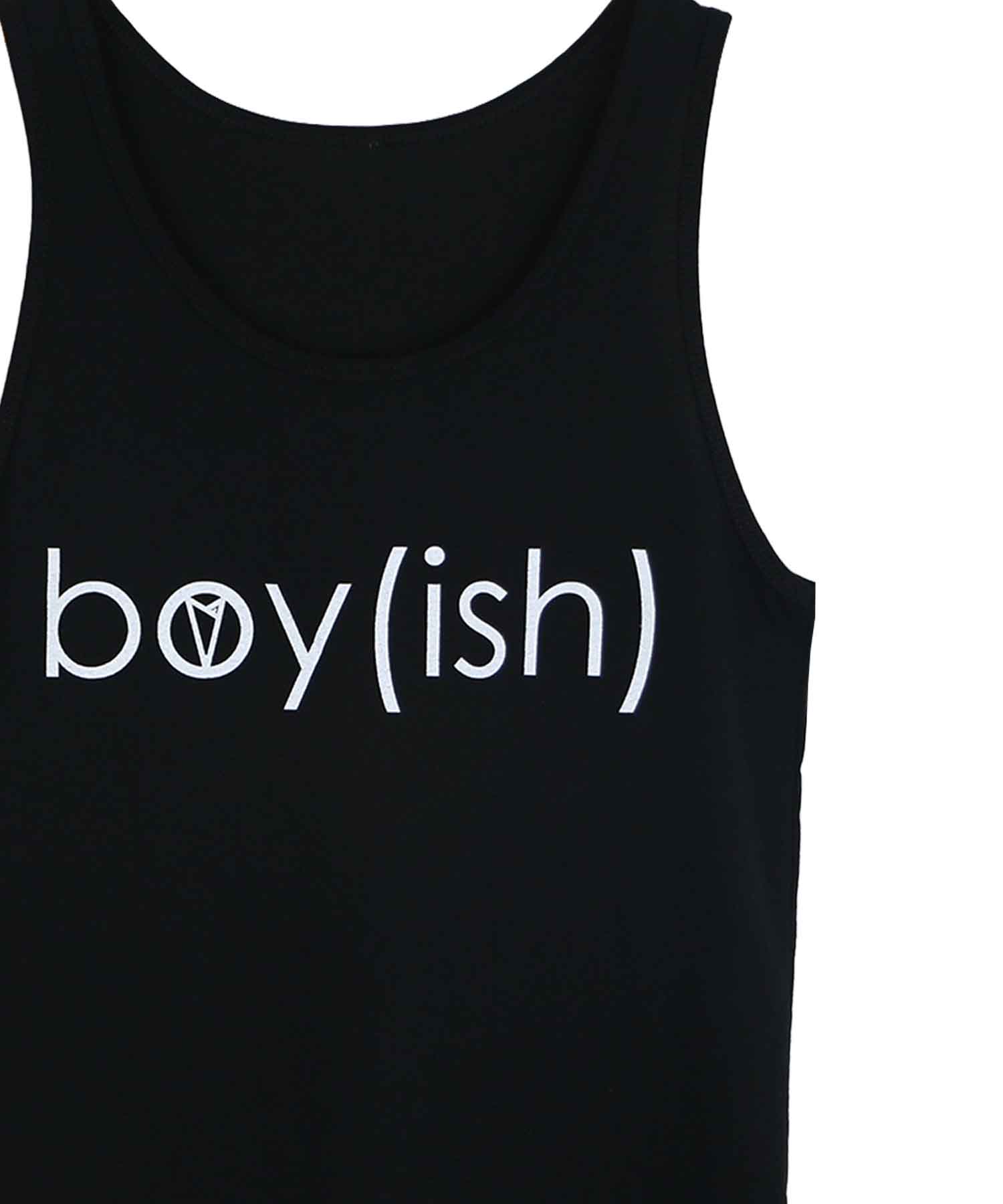 Boy(ish) tank top in Charcoal Heather — androgynous gender fluid queer clothing