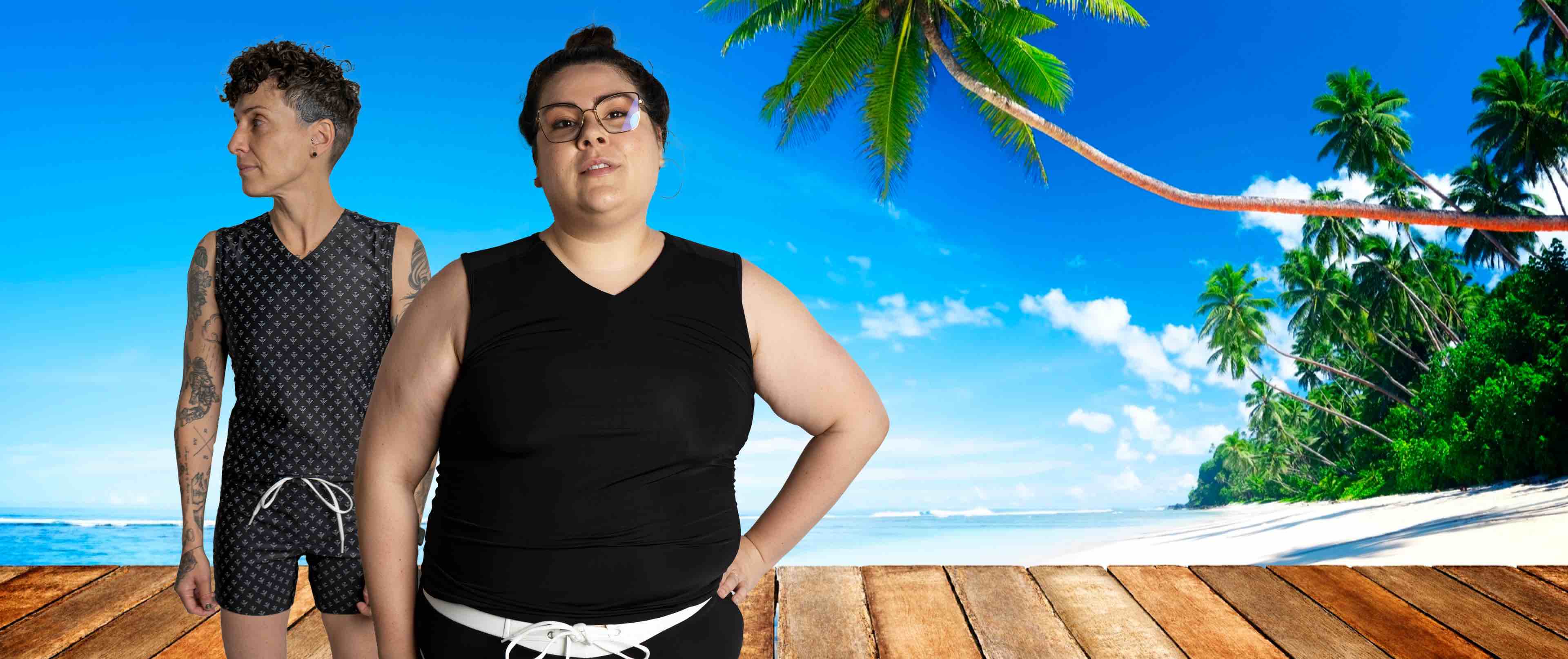 AF Swim collection — gender neutral unisex swimwear for queer and non-binary bodies