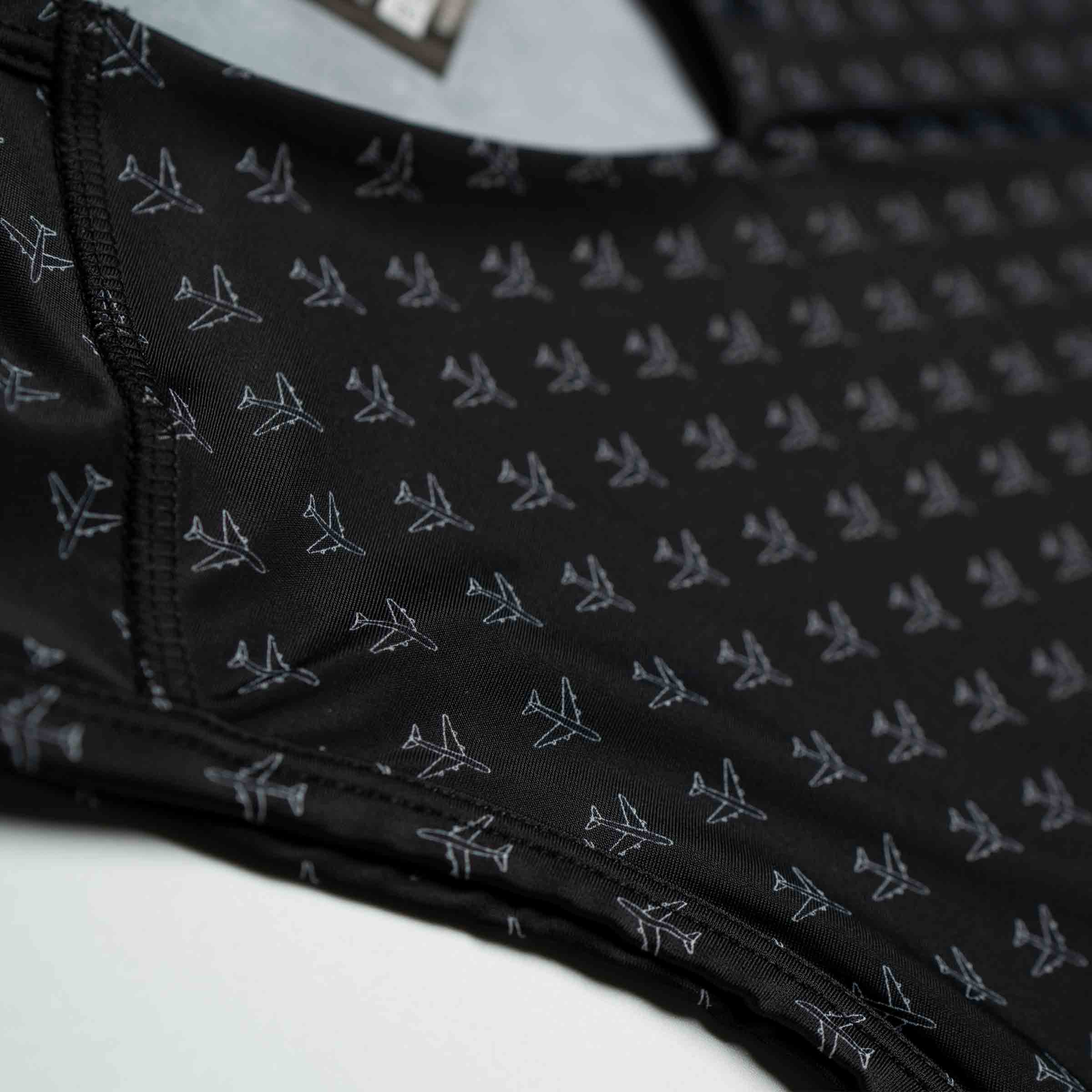 upclose airplane pattern of Earhart swim tank for general neutral lgbtq+ community