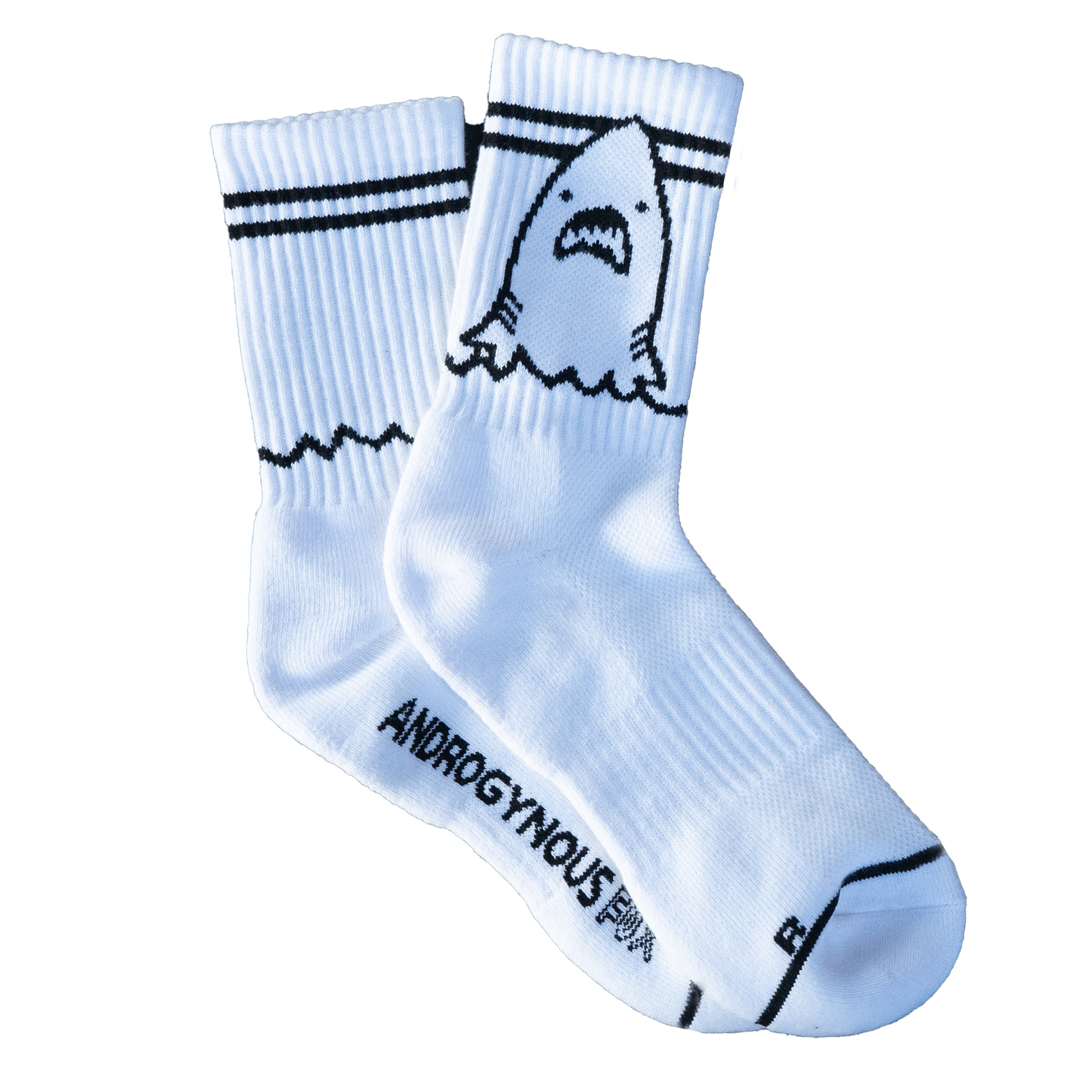 Androgynous Fox Ankle Biter socks in White — gender neutral queer accessories