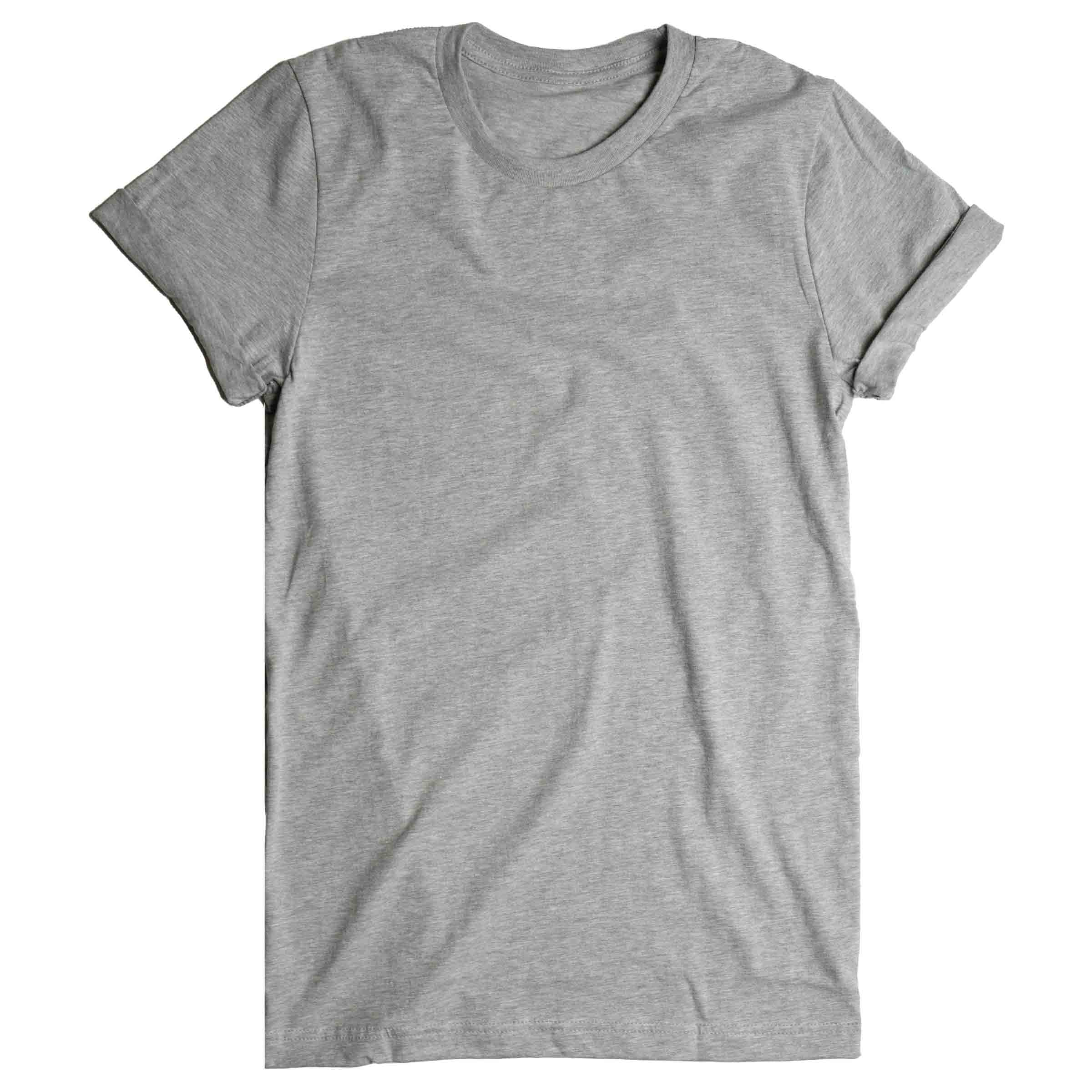 Androgynous Fox cotton-poly crew neck tee in Light Grey — androgynous gender neutral basics