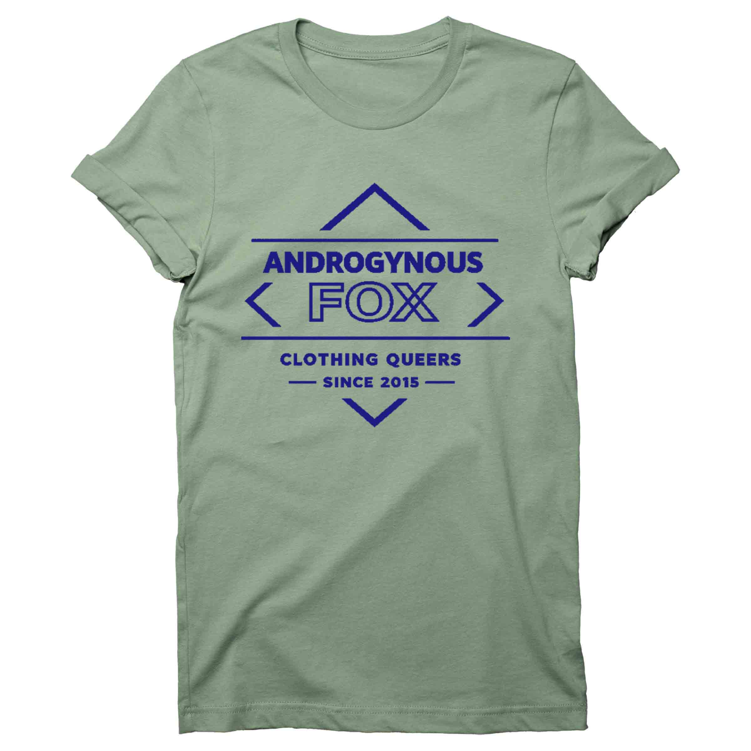 Clothing Queers Since 2015 Crew Neck in Sage — Androgynous Fox gender neutral clothing