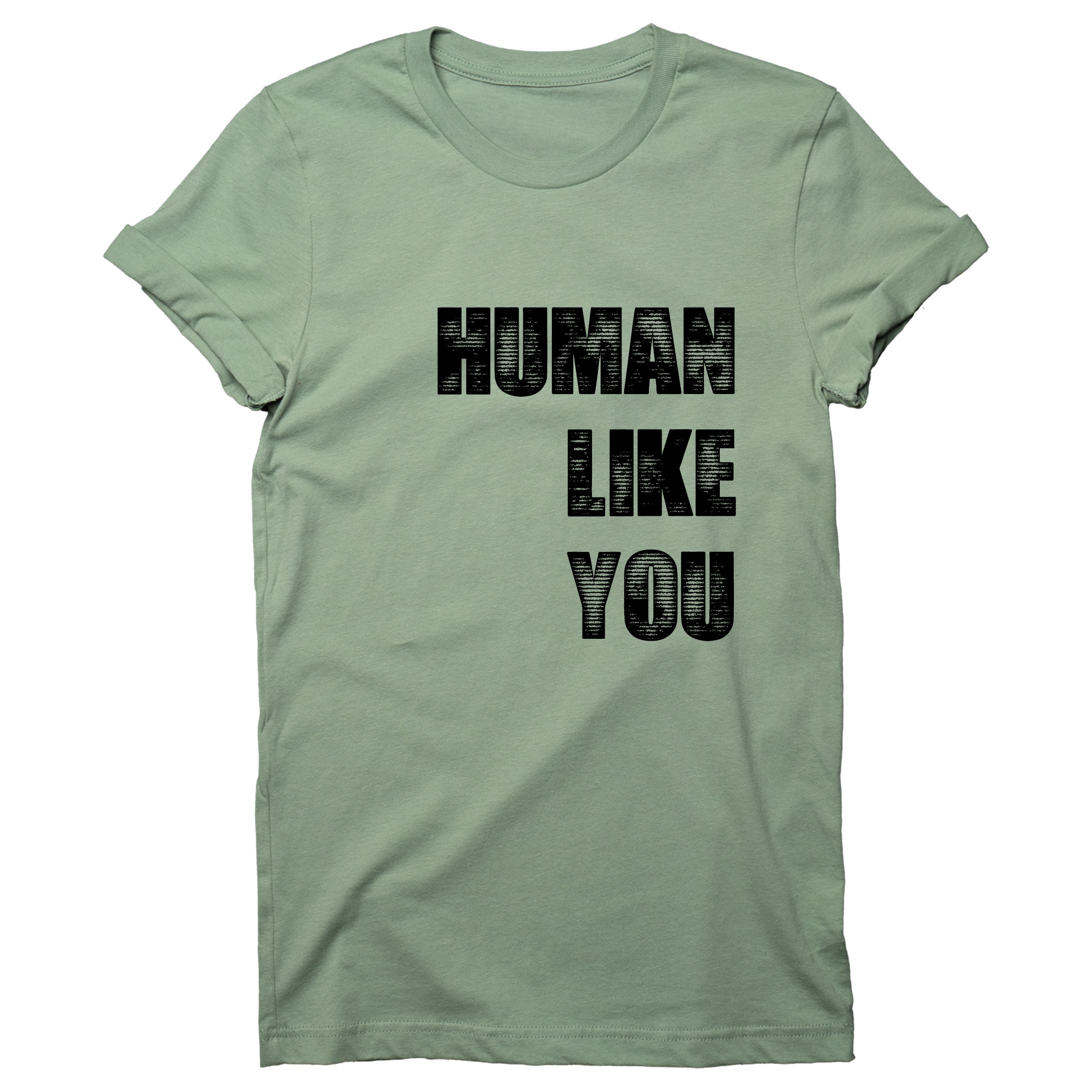 Human Like You Crew Neck in Sage — Androgynous Fox gender neutral clothing
