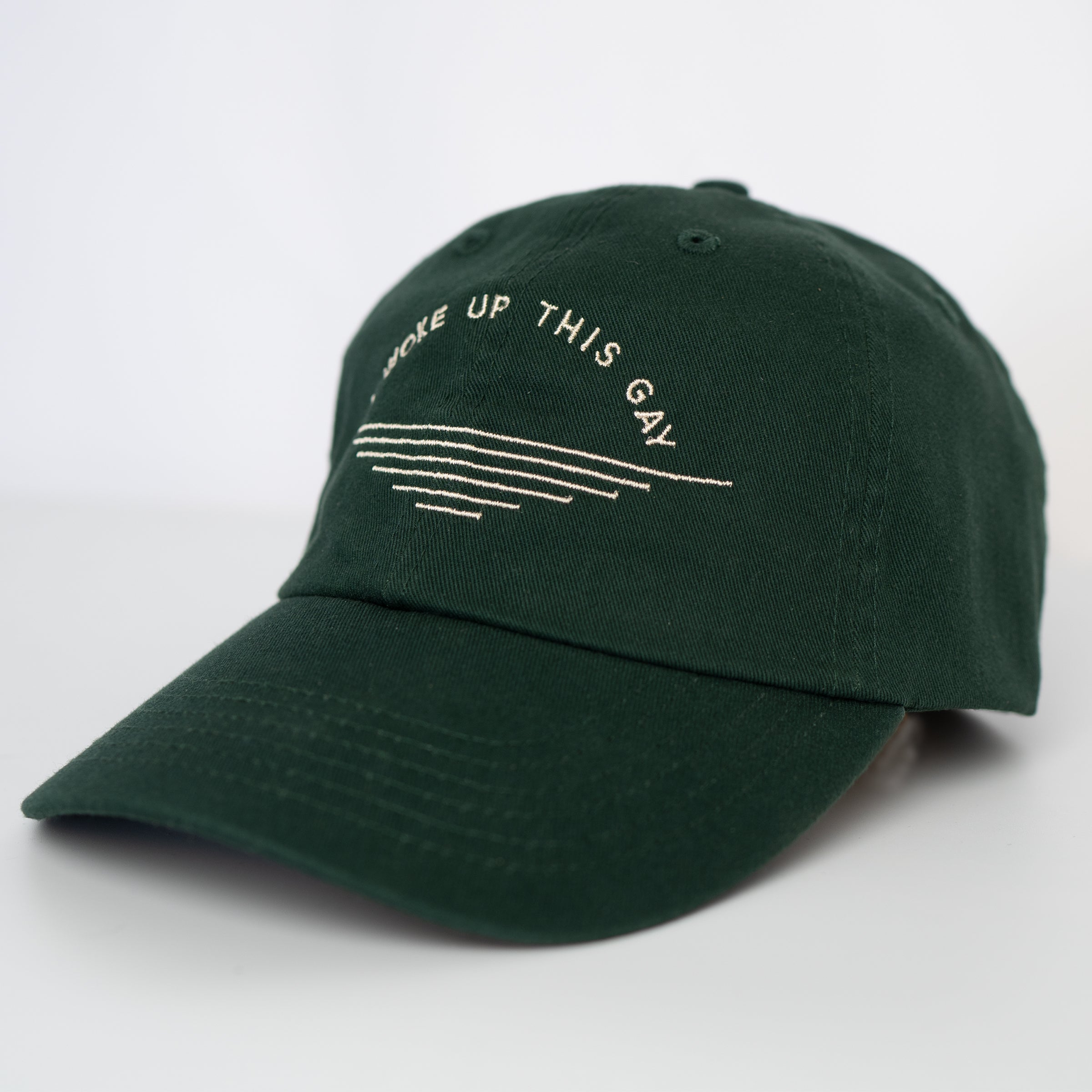 I Woke Up This Gay Maddy Hat in Green — androgynous LGBTQ+ queer accessory