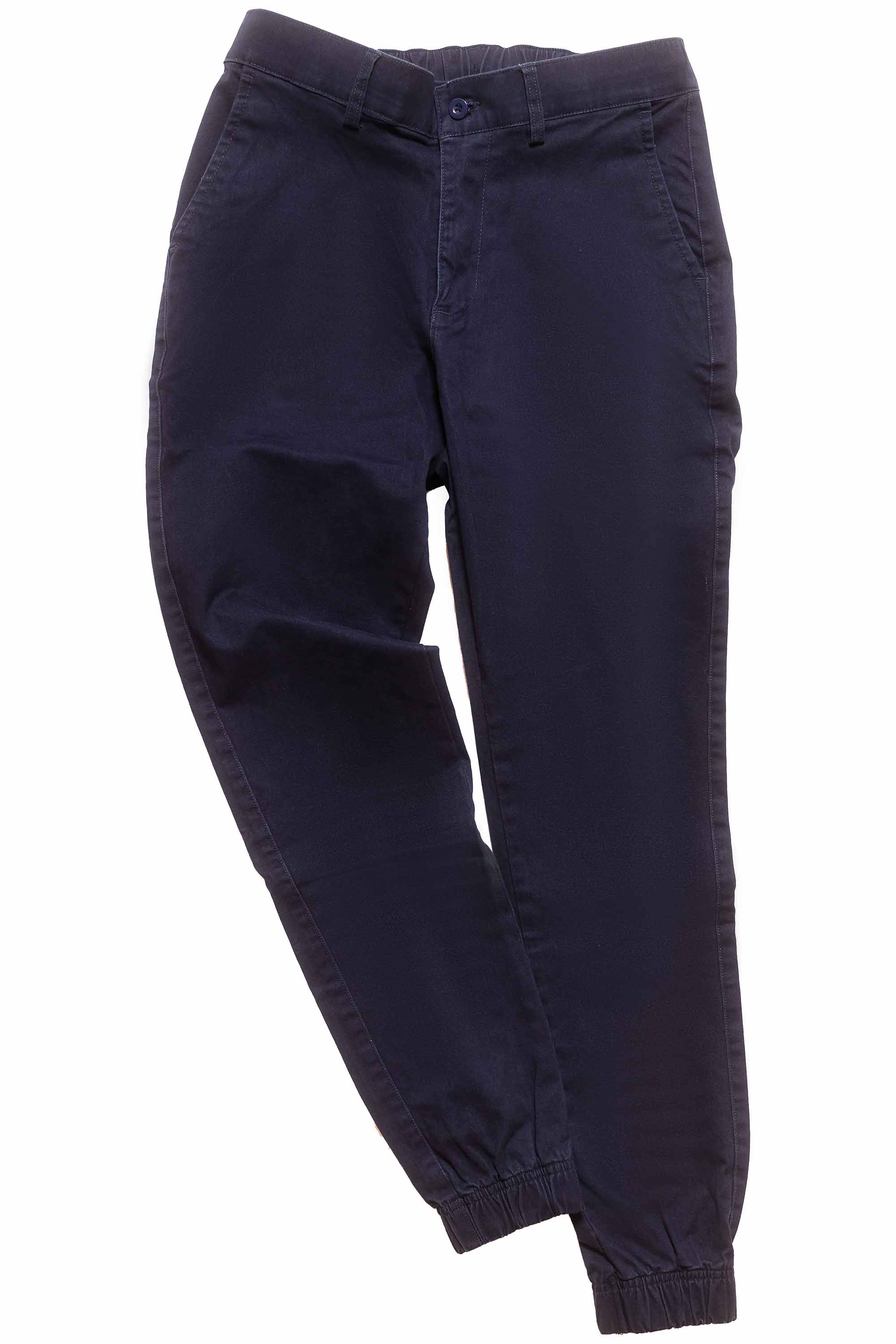 Androgynous Fox joggers in Navy — unisex gender neutral pants for non-binary style