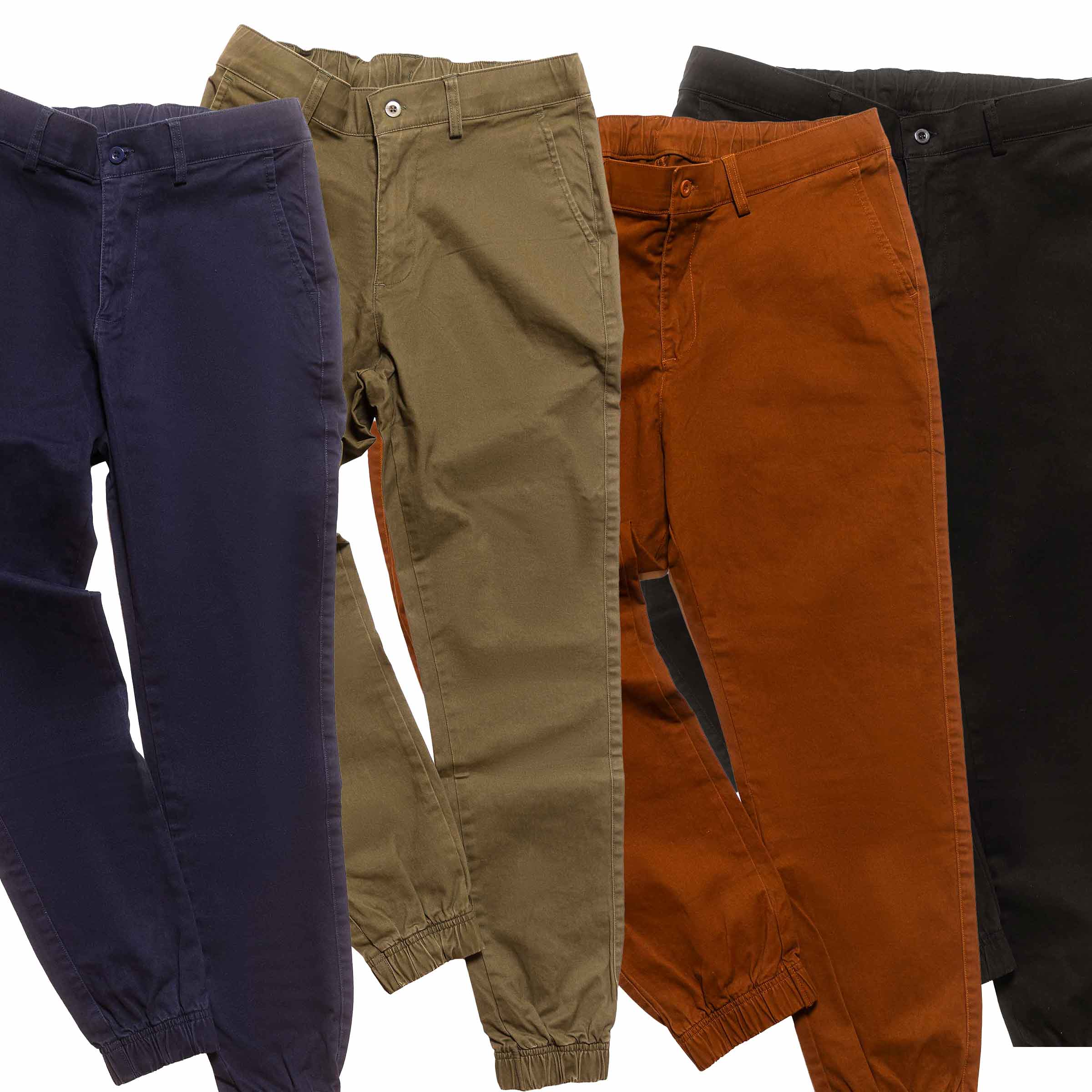 Androgynous Fox joggers in all colorways — Army, Navy, Black, Cognac gender neutral pants