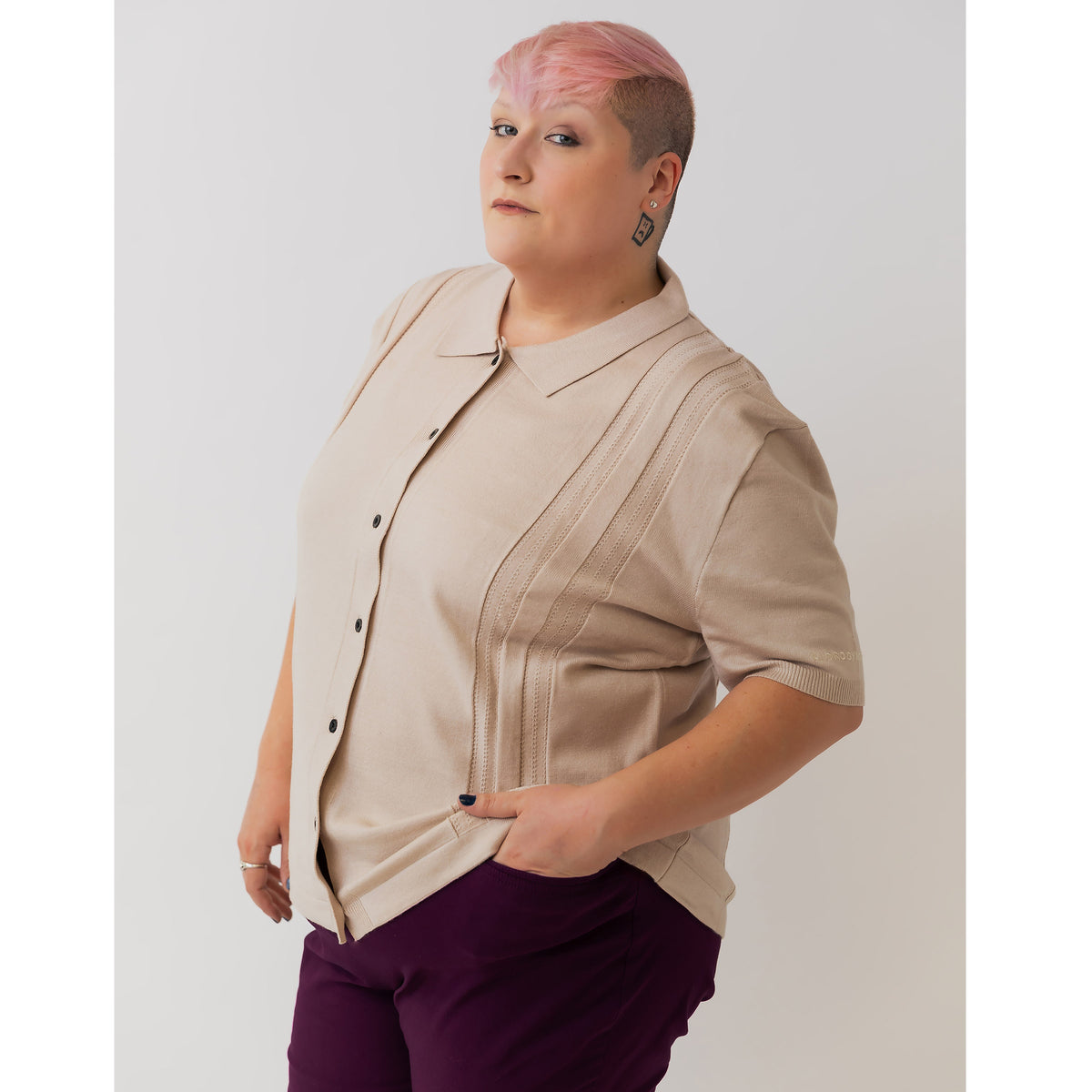 Knit Camp Button Up