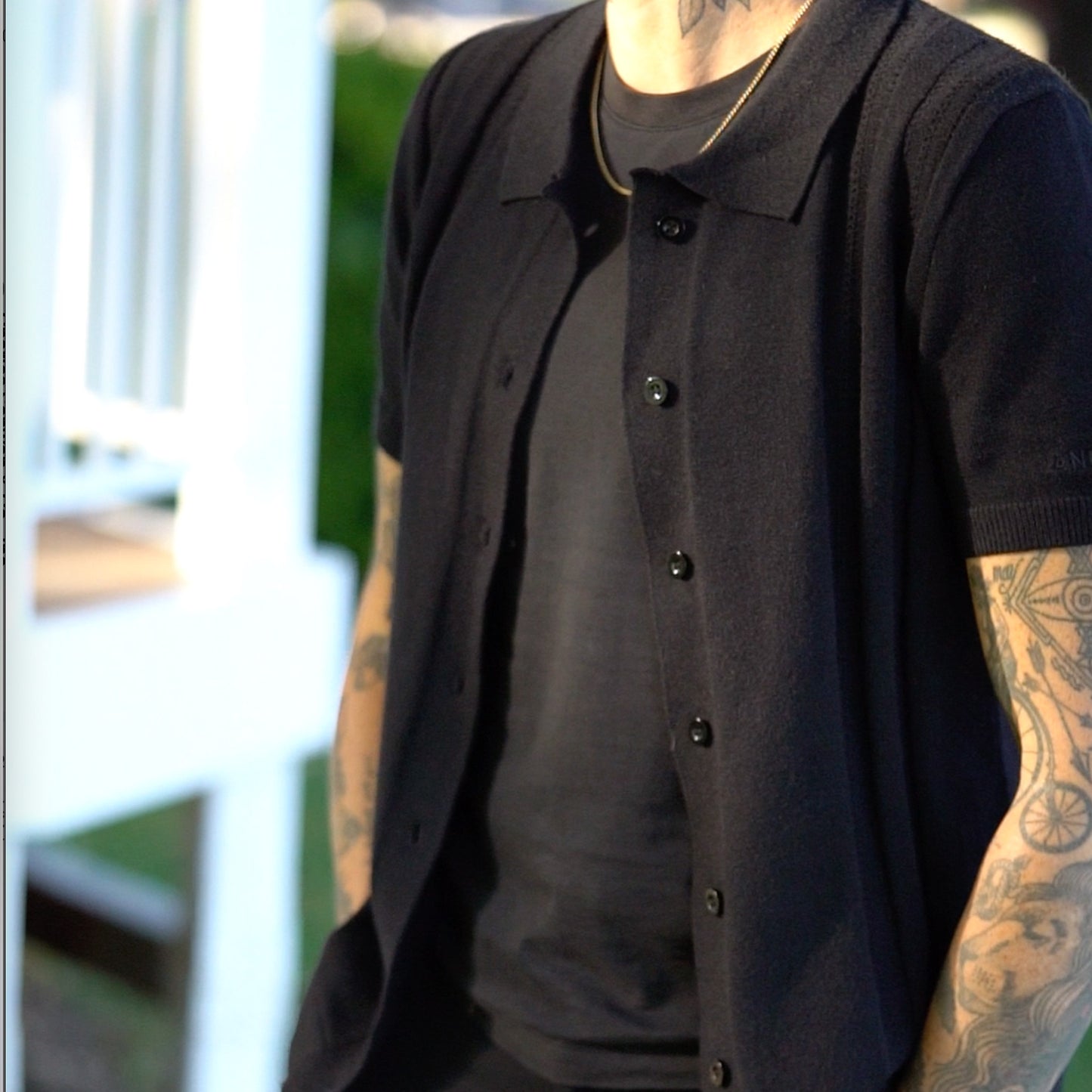 Knit Camp Button Up
