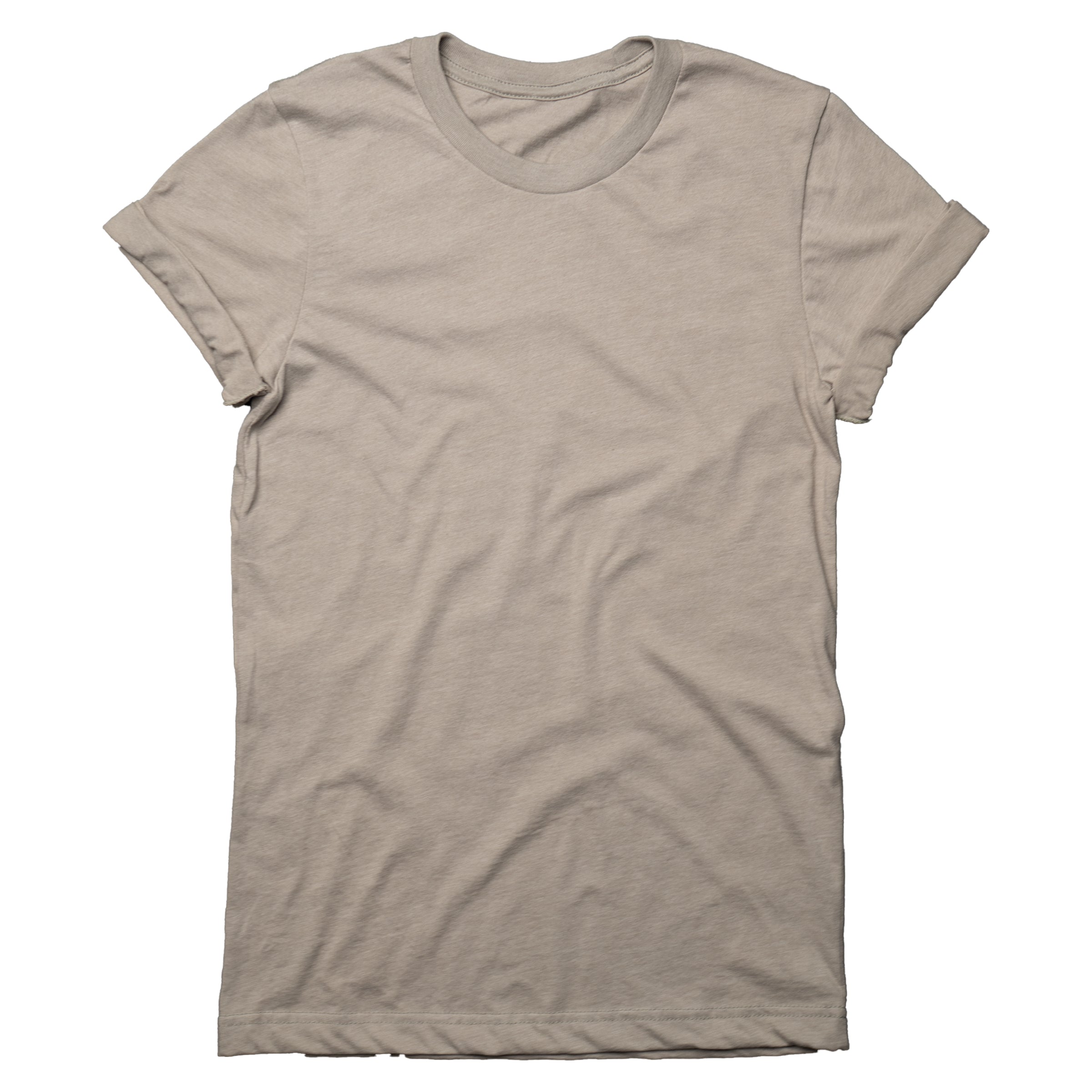 Androgynous Fox cotton-poly crew neck tee in Stone Heather — androgynous gender neutral basics