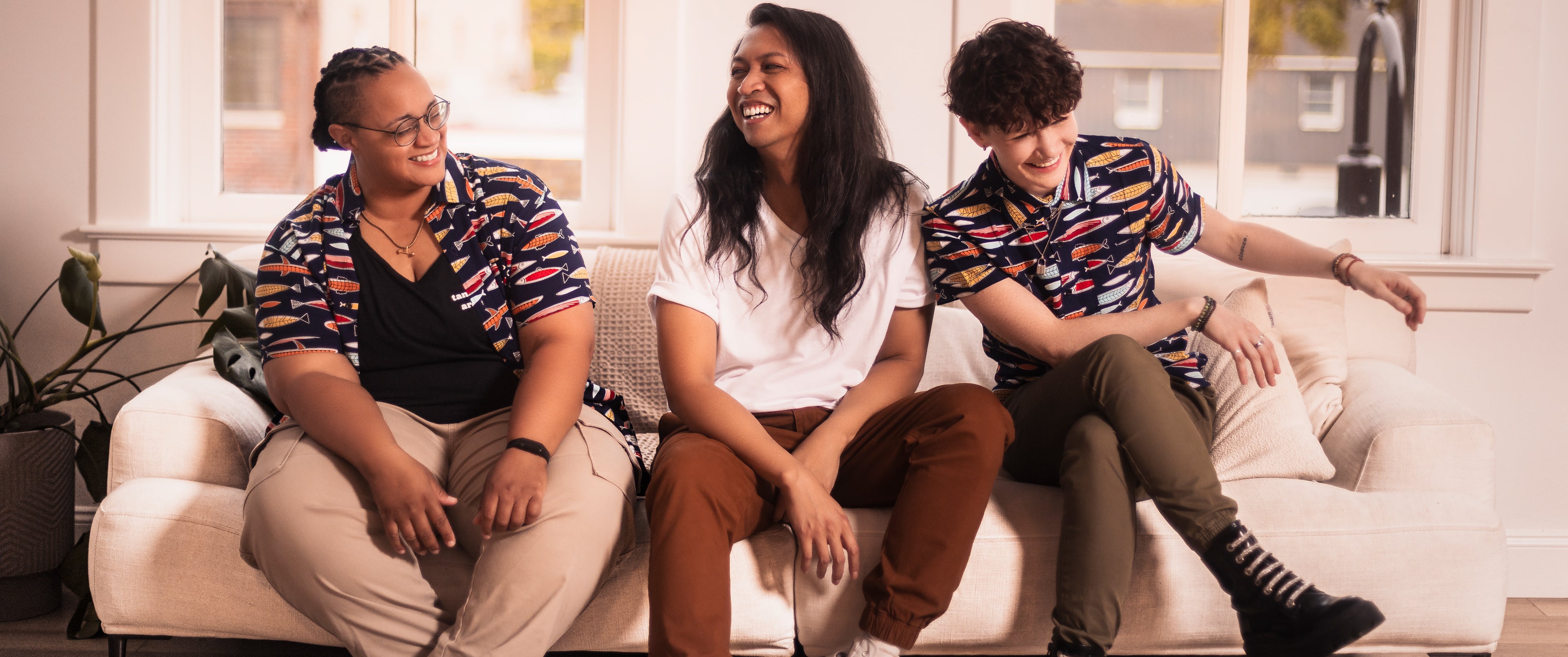 You can sit with us — Androgynous Fox community in gender neutral androgynous clothing