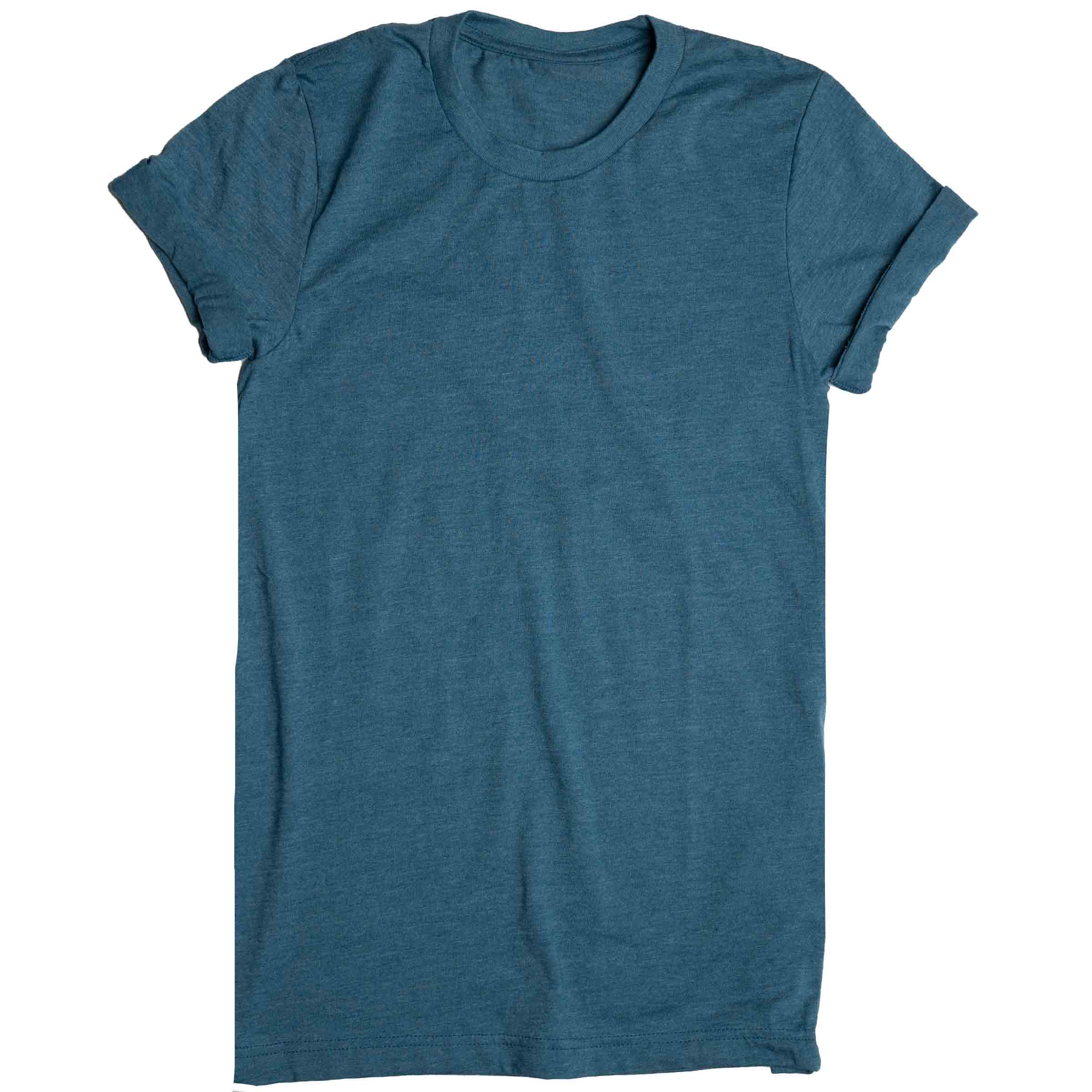 Androgynous Fox cotton-poly crew neck tee in Teal — gender neutral basics