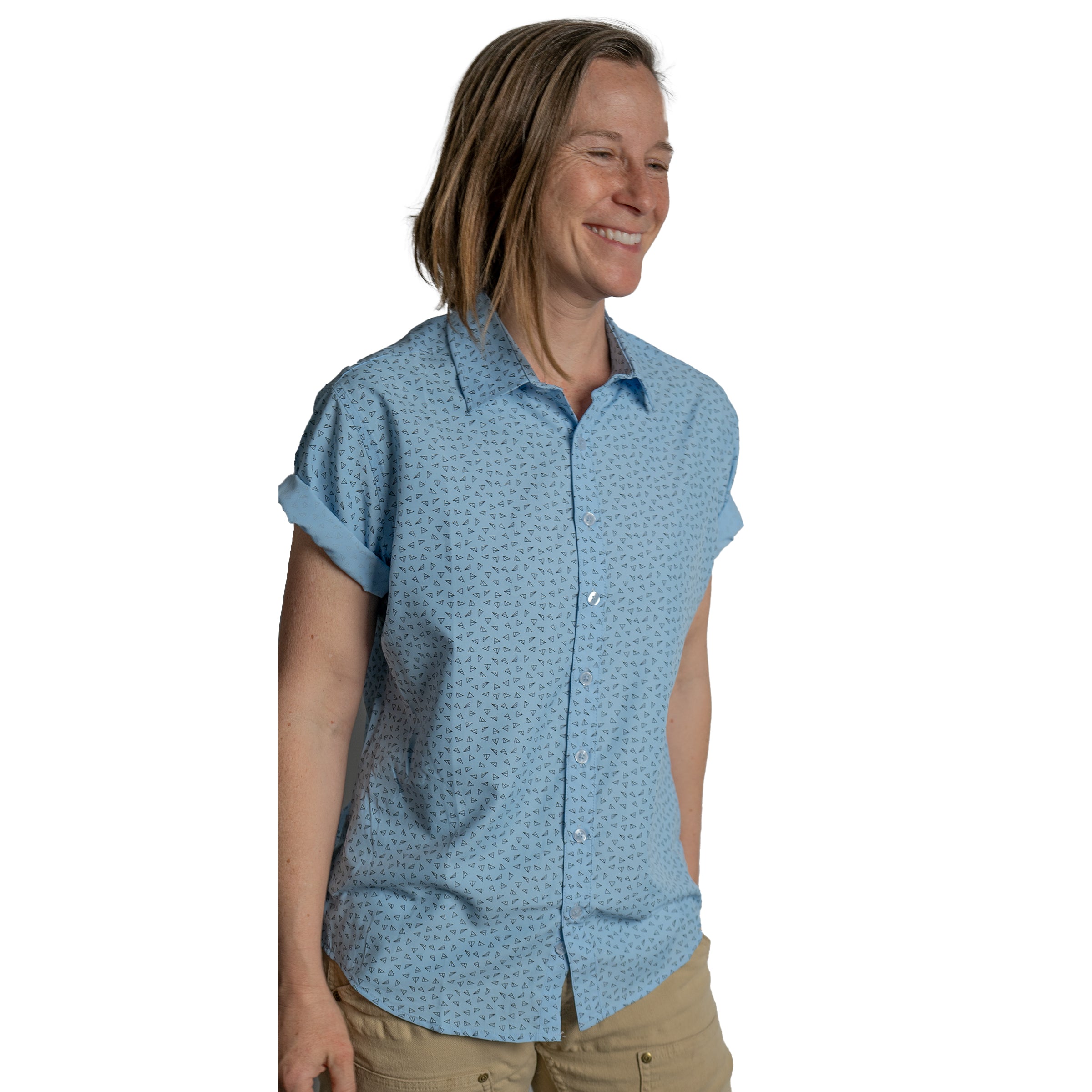 The Leo short sleeve button-up styled — relaxed fit androgynous clothing for non-binary queer style
