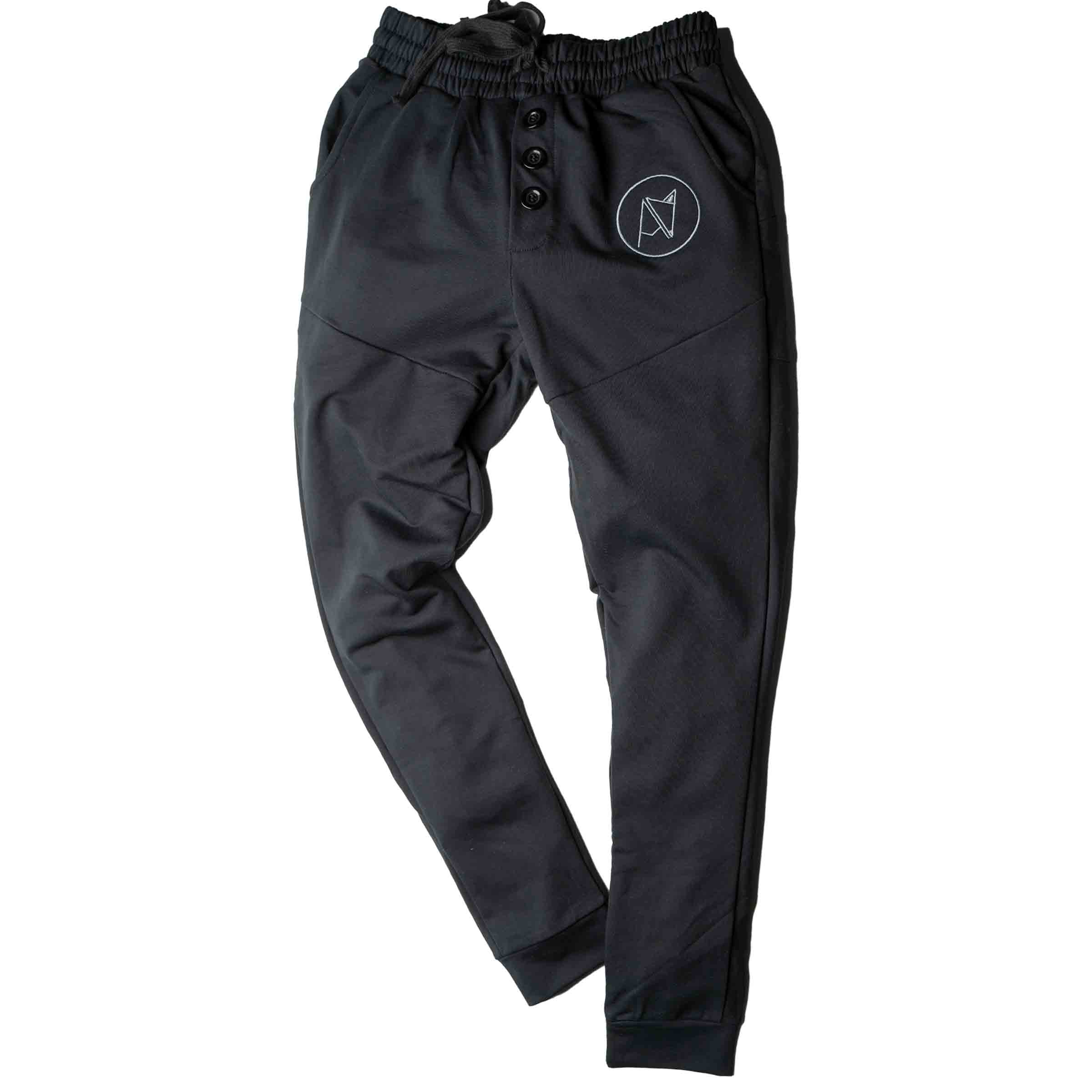 Androgynous Fox Jogger Sweats in Black — androgynous pants
