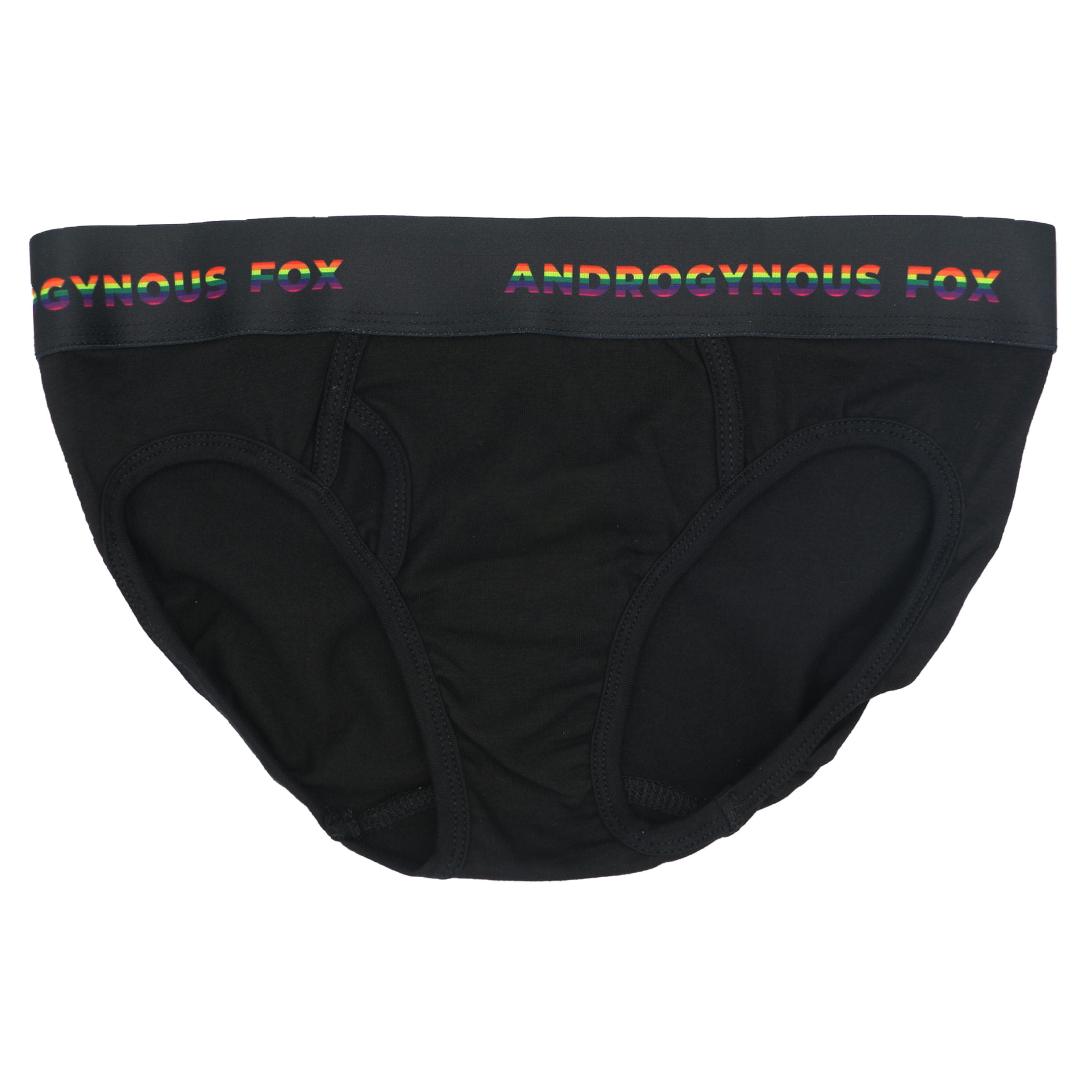 Briefs Proud AF Series — Androgynous Fox gender neutral underwear with packing pouch