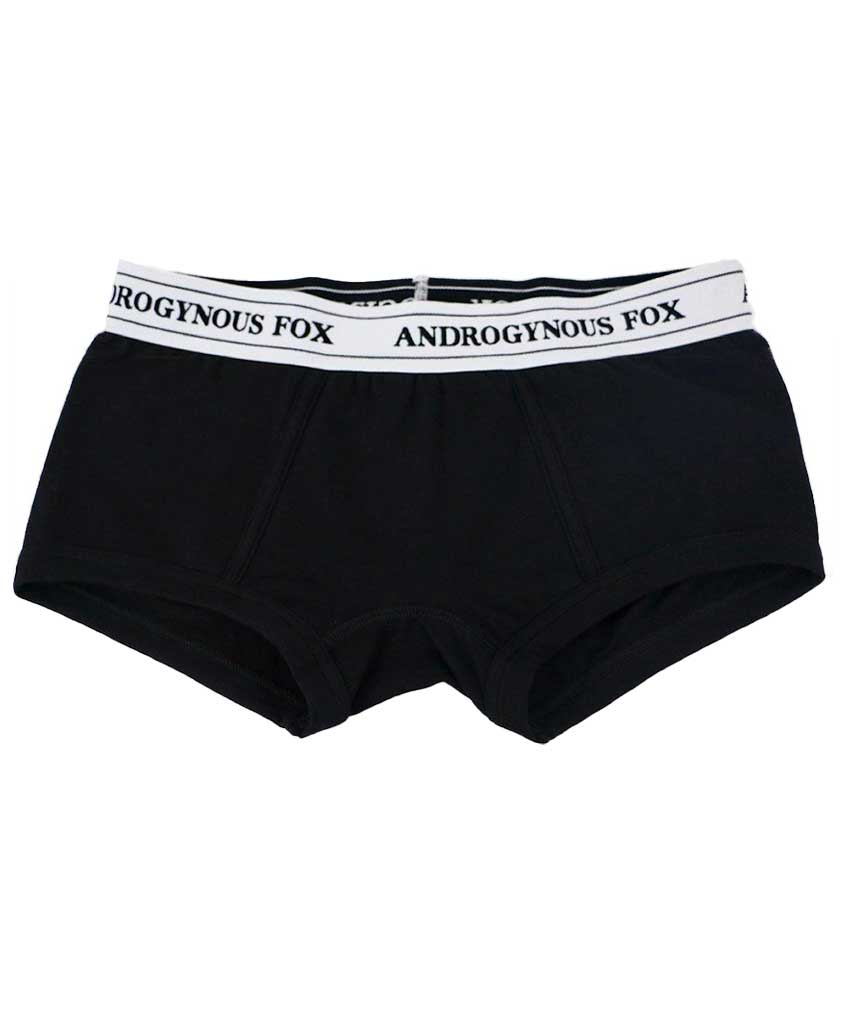 Androgynous Fox boxer briefs in black
