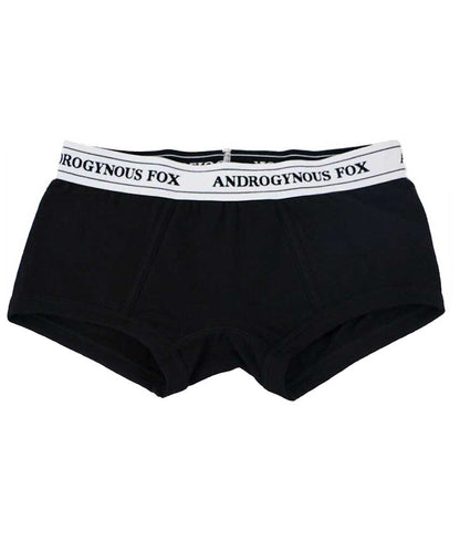 Androgynous Fox boxer briefs in black