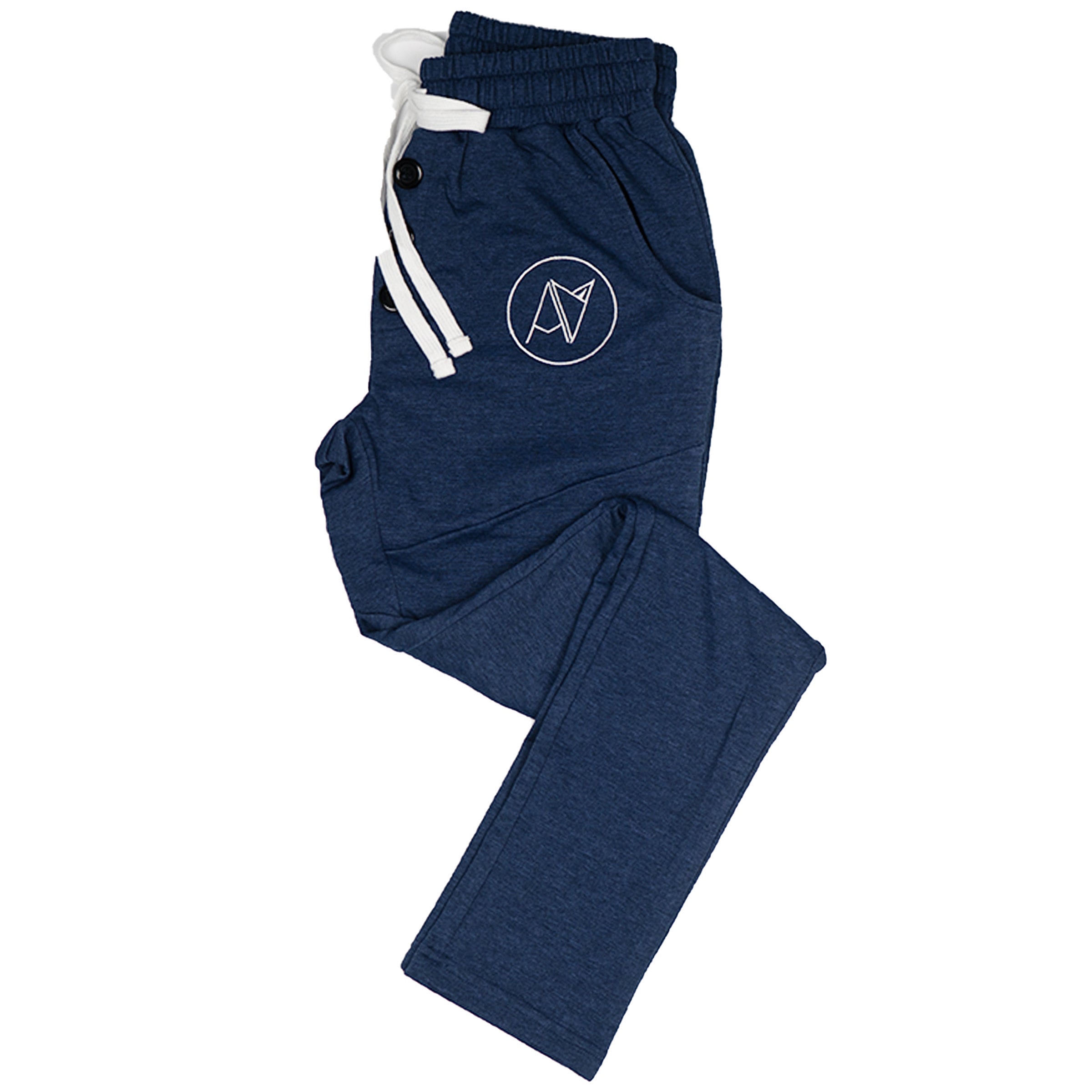 Androgynous Fox Jogger Sweats in Navy Heather — androgynous pants