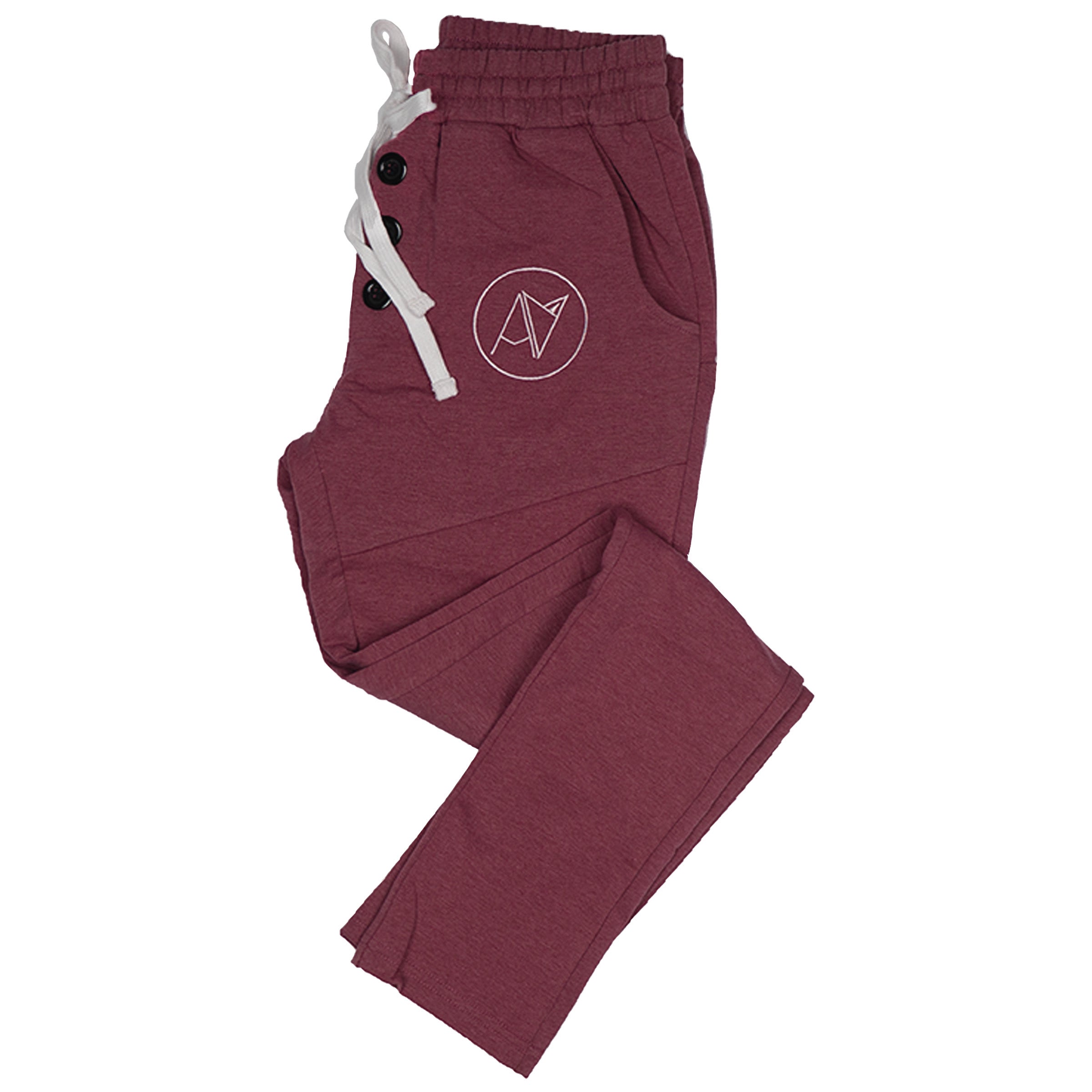 Androgynous Fox Jogger Sweats in Red Heather — androgynous pants