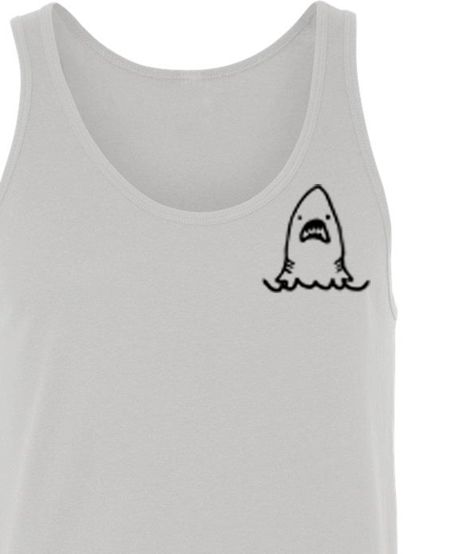 Stick N' Poke Shark Tank tank top — gender neutral queer graphic tank for non-binary style