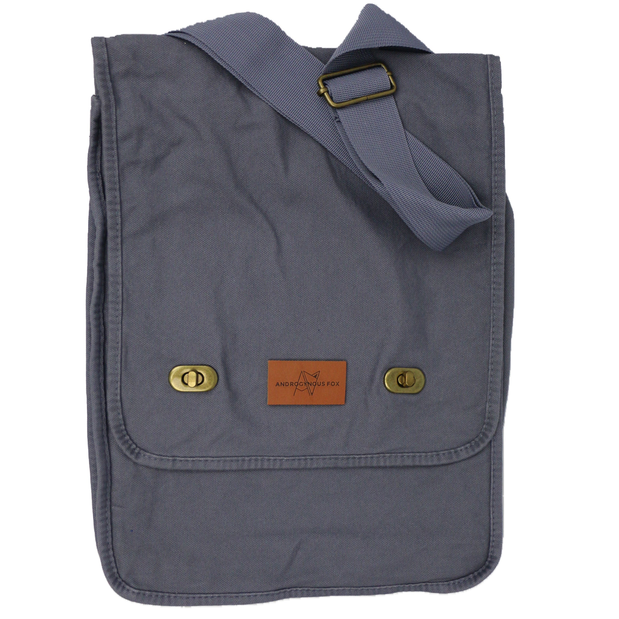 Skulk Satchel in Blue — Androgynous Fox queer gender neutral accessory